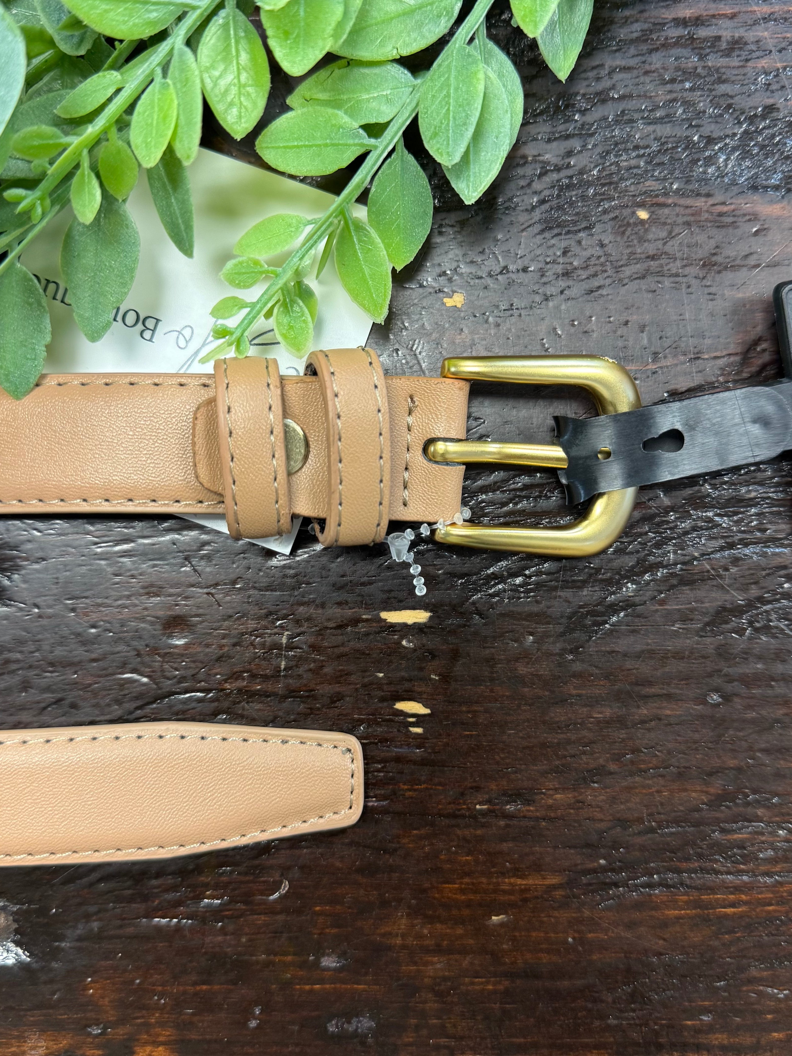 Timeless Belt-Tan-Belts-Fame-The Silo Boutique, Women's Fashion Boutique Located in Warren and Grand Forks North Dakota