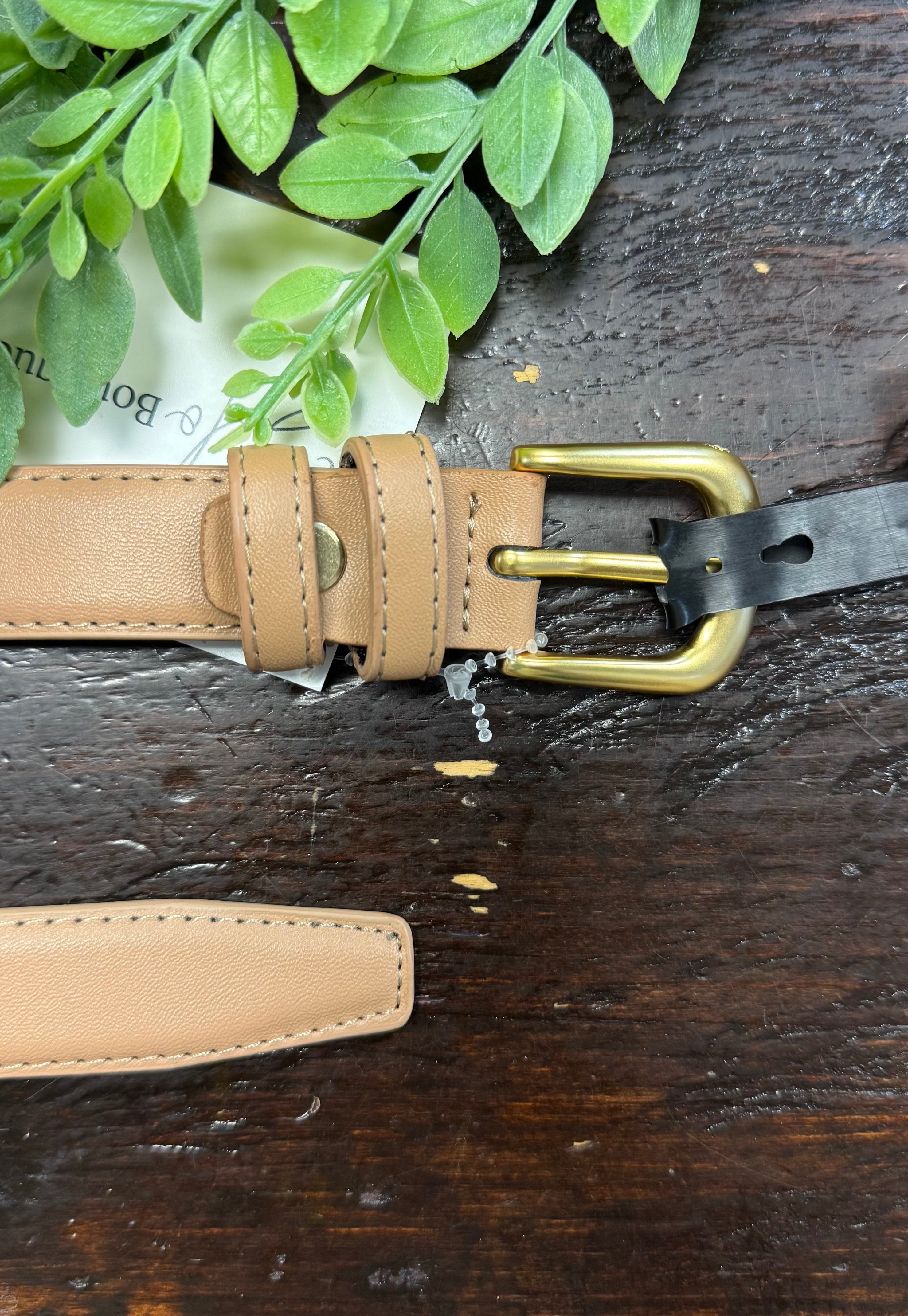 Timeless Belt-Tan-Belts-Fame-The Silo Boutique, Women's Fashion Boutique Located in Warren and Grand Forks North Dakota