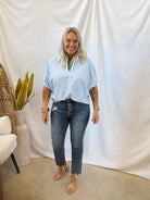 Mica Steel Stem Hem Blue Jeans-Jeans-mica-The Silo Boutique, Women's Fashion Boutique Located in Warren and Grand Forks North Dakota