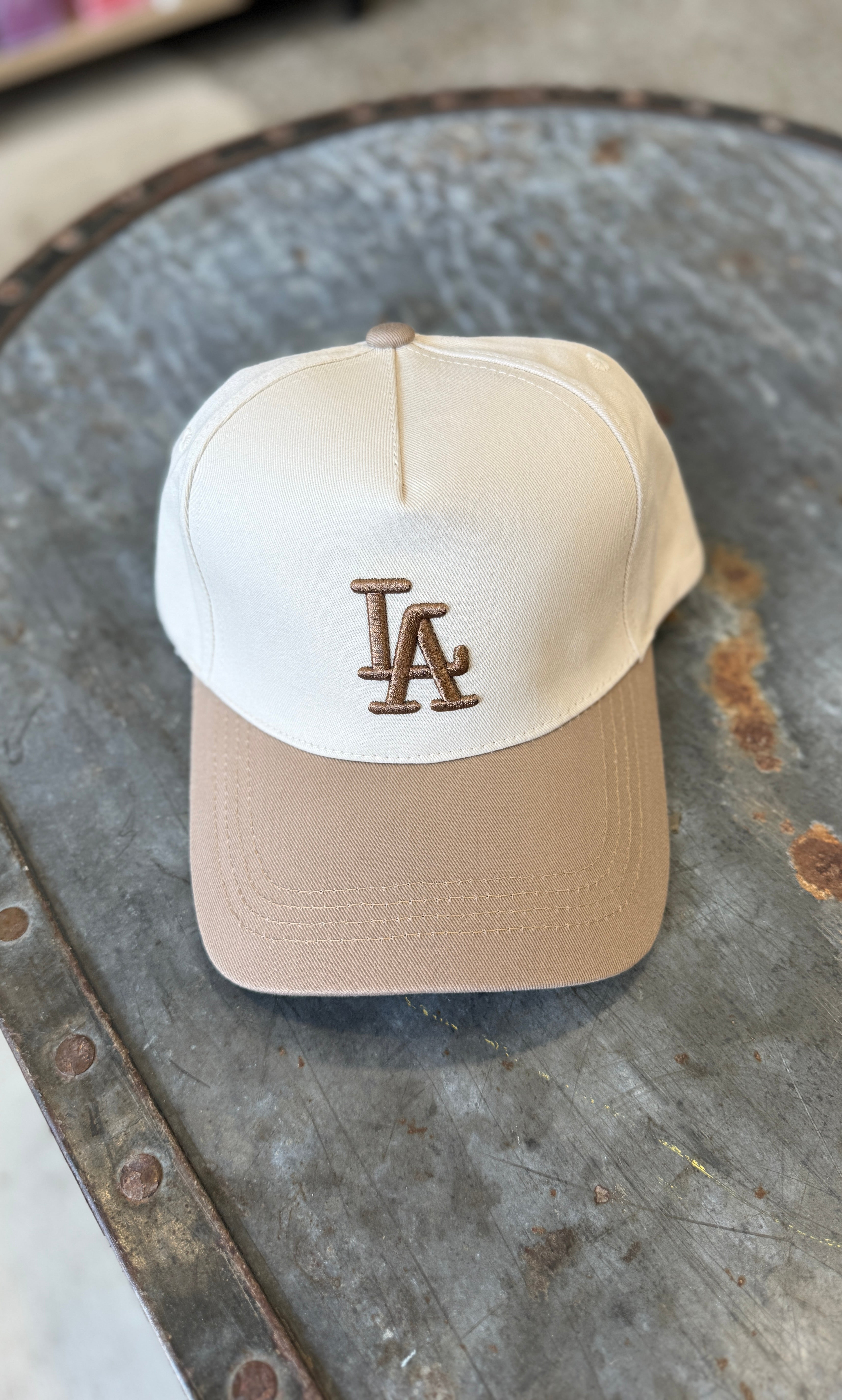LA Baseball Hat-Hats-Zenana-The Silo Boutique, Women's Fashion Boutique Located in Warren and Grand Forks North Dakota