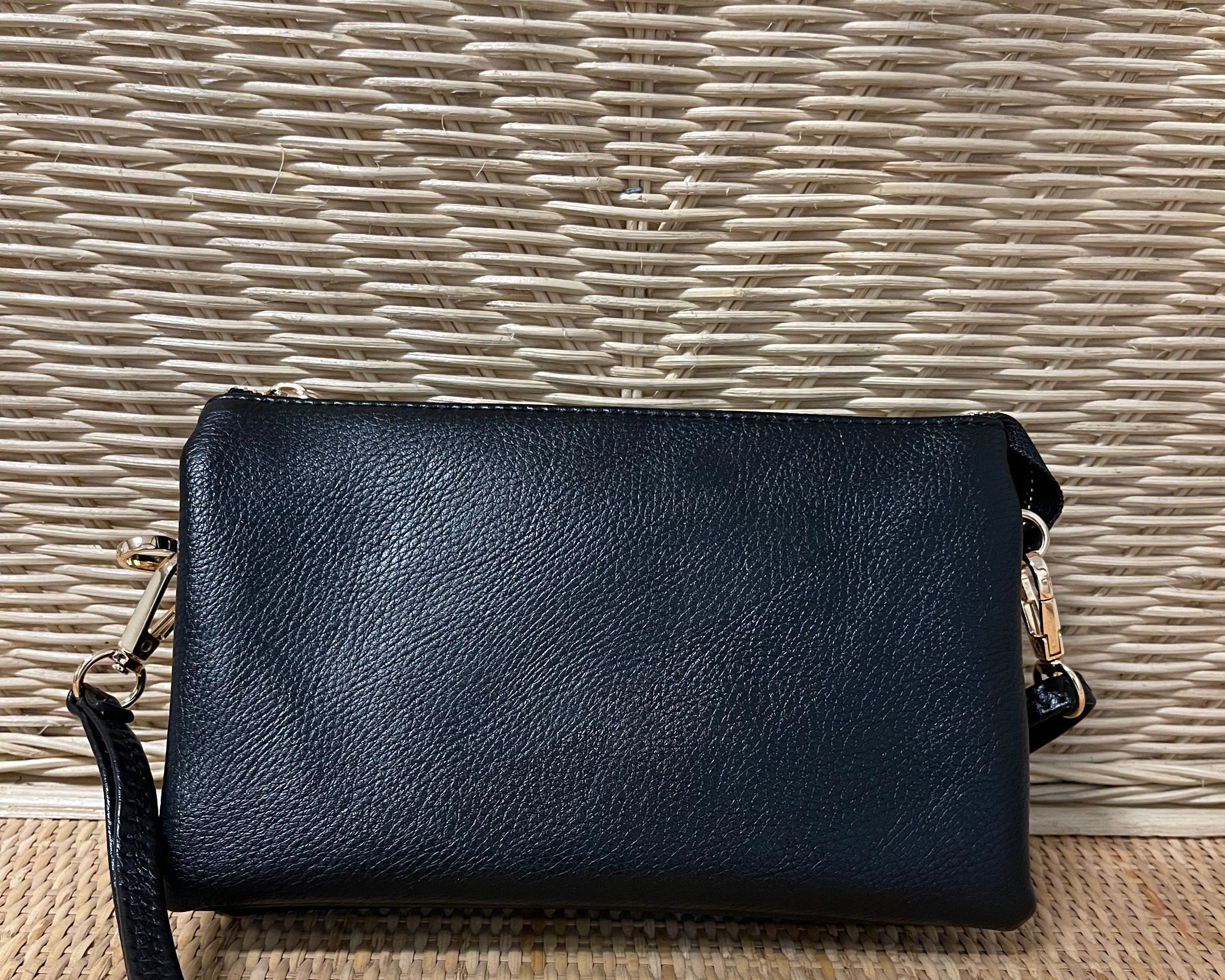 Riley 3 Compartment Crossbody/Wristlet-Crossbody Purses-Jen and Co-The Silo Boutique, Women's Fashion Boutique Located in Warren and Grand Forks North Dakota