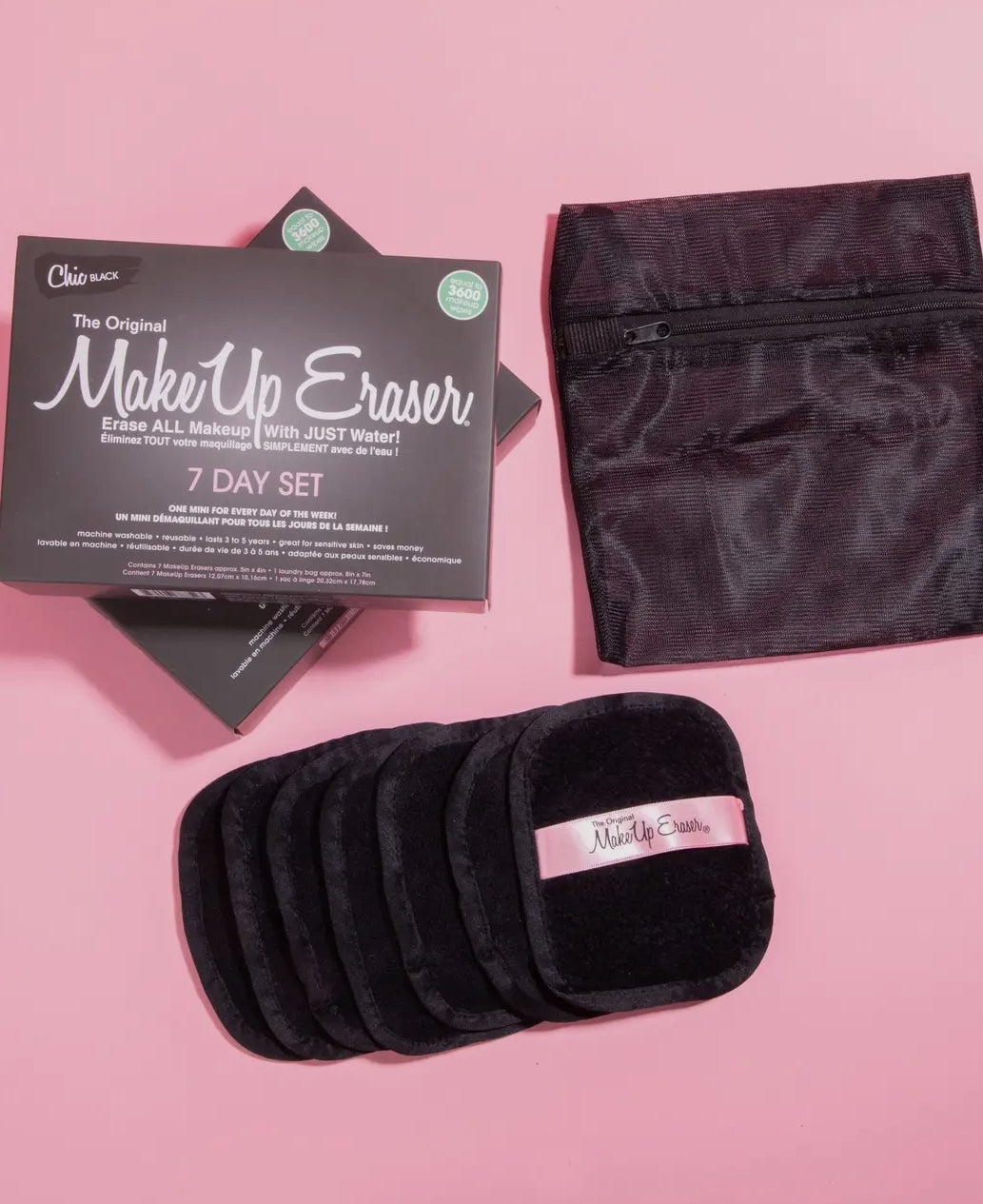 Black 7-Day Make Up Eraser Set-Cosmetics-Make Up Eraser-The Silo Boutique, Women's Fashion Boutique Located in Warren and Grand Forks North Dakota