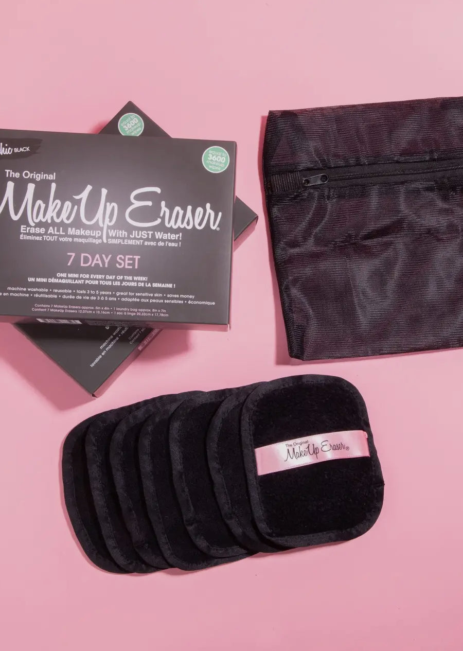 Black 7-Day Make Up Eraser Set-Cosmetics-Make Up Eraser-The Silo Boutique, Women's Fashion Boutique Located in Warren and Grand Forks North Dakota