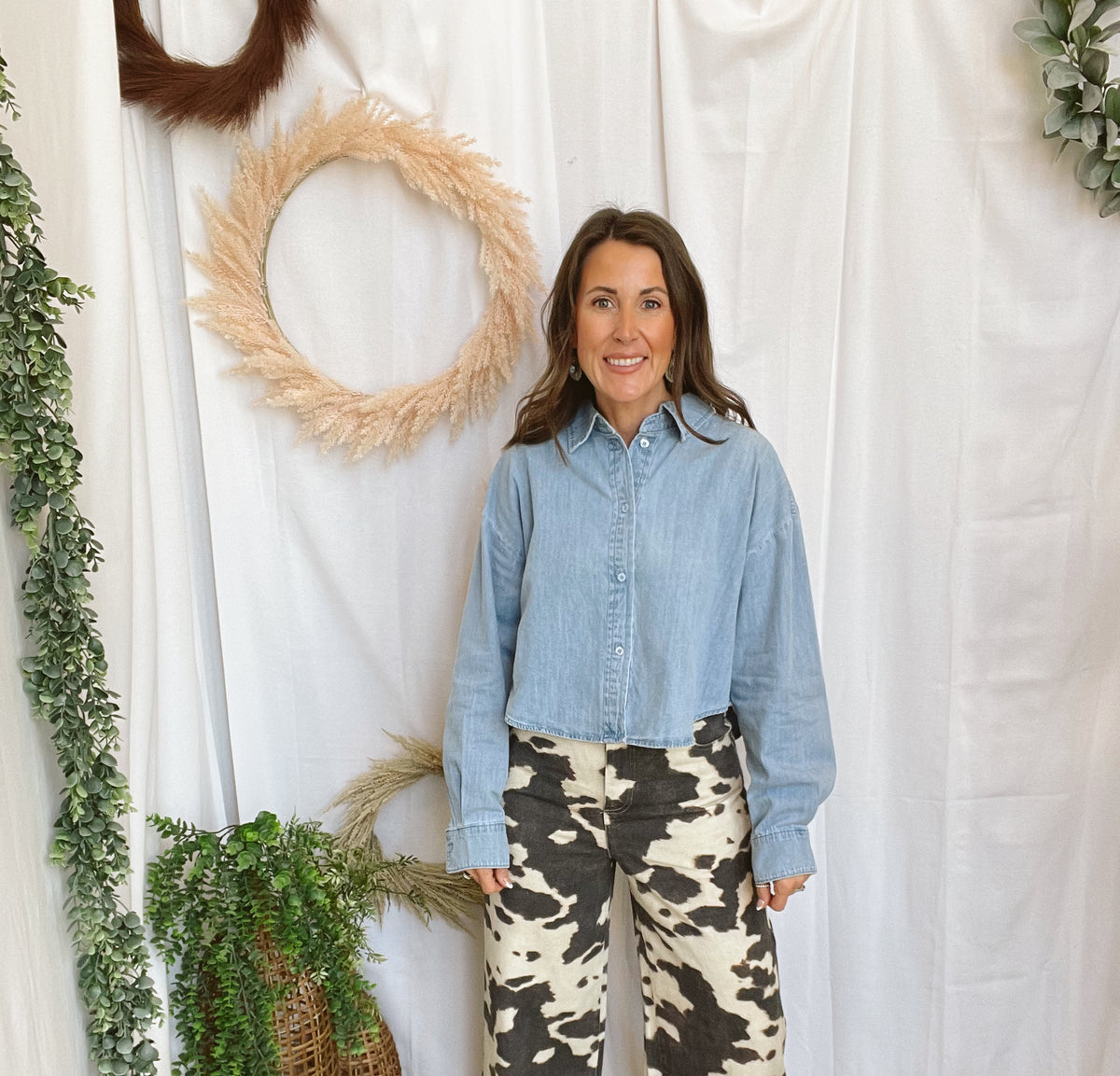 Carissa Cow Print Jeans-Jeans-hyfve-The Silo Boutique, Women's Fashion Boutique Located in Warren and Grand Forks North Dakota