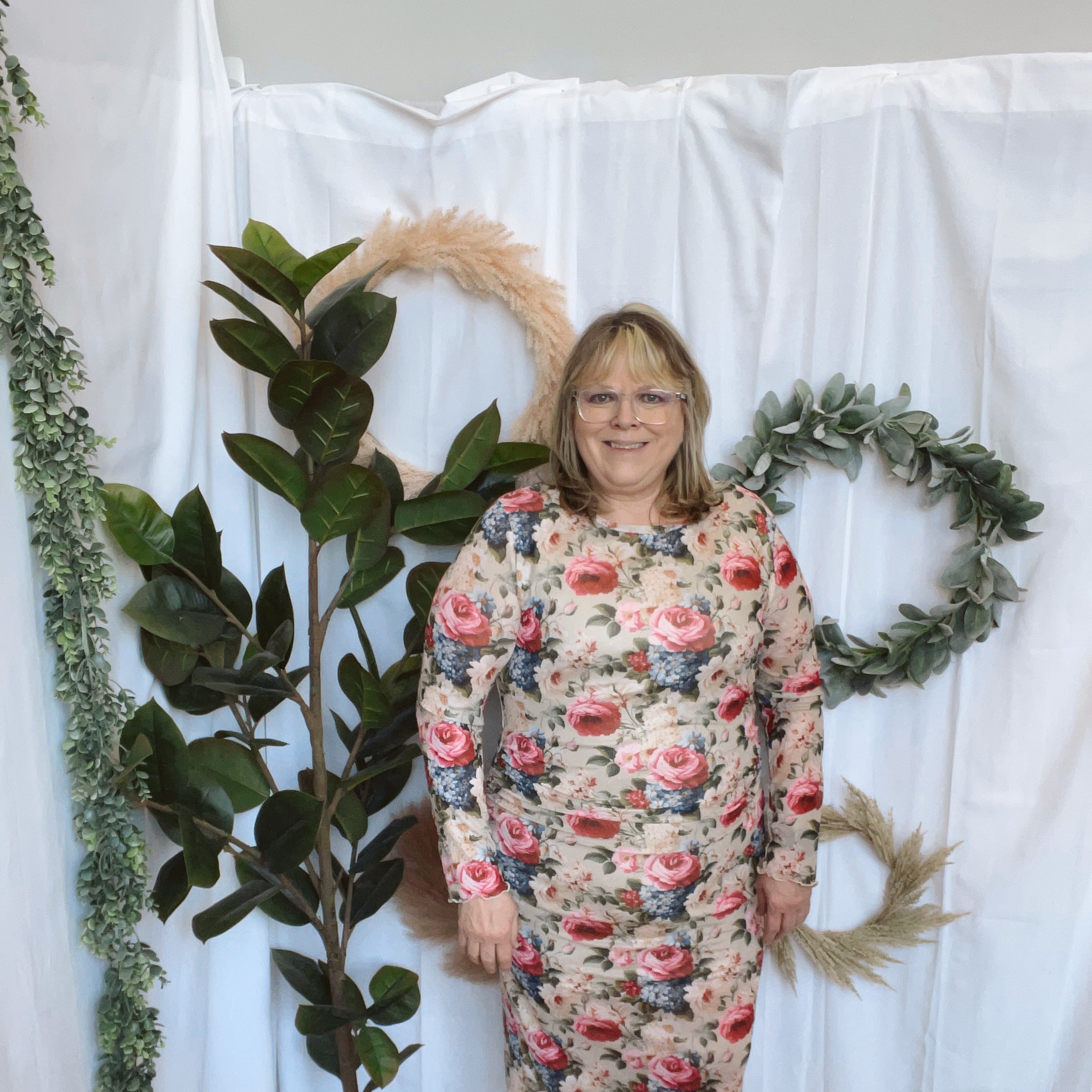 Floral Print Mesh Dress-Dresses-davi-The Silo Boutique, Women's Fashion Boutique Located in Warren and Grand Forks North Dakota