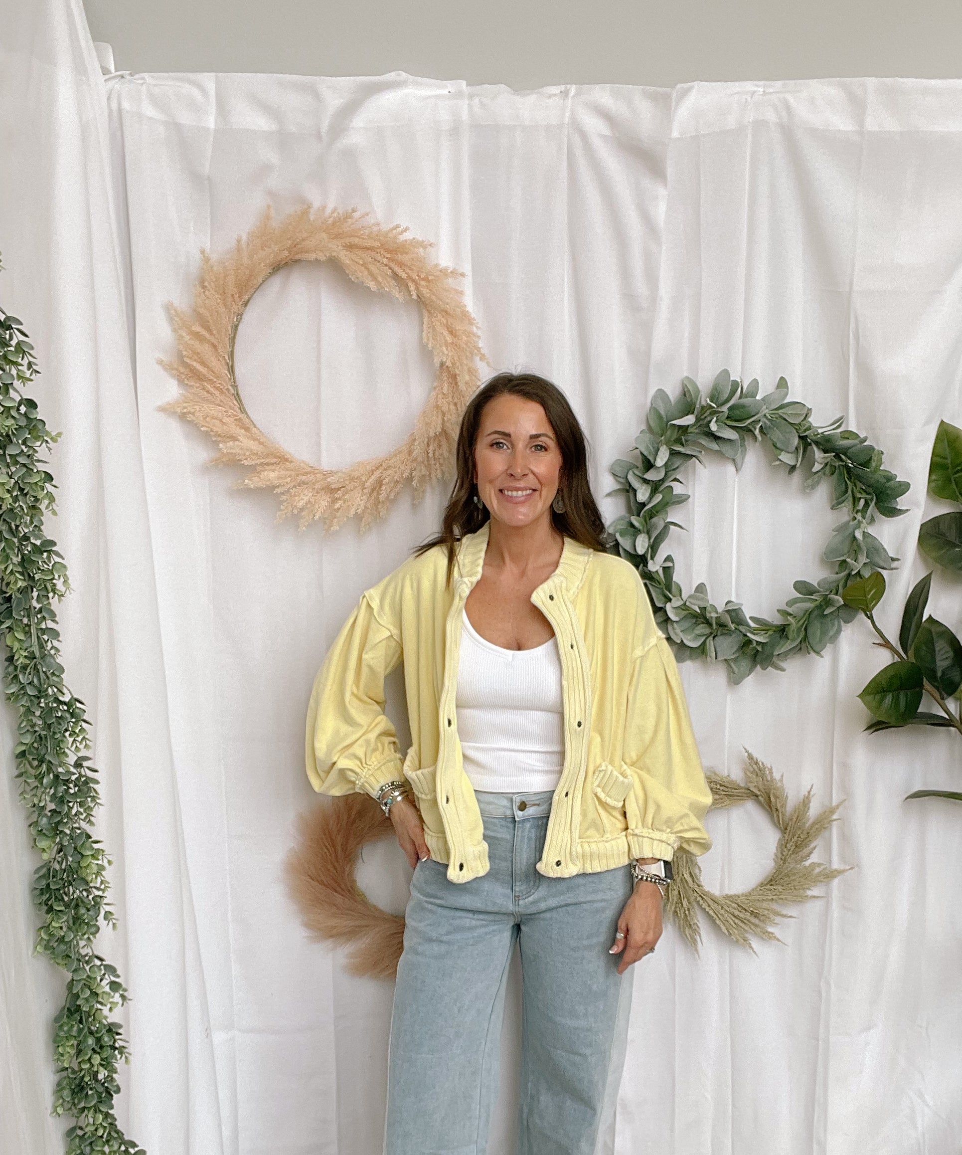 Lov Vintage Cardigan-Lemon-Cardigans-lovlov-The Silo Boutique, Women's Fashion Boutique Located in Warren and Grand Forks North Dakota