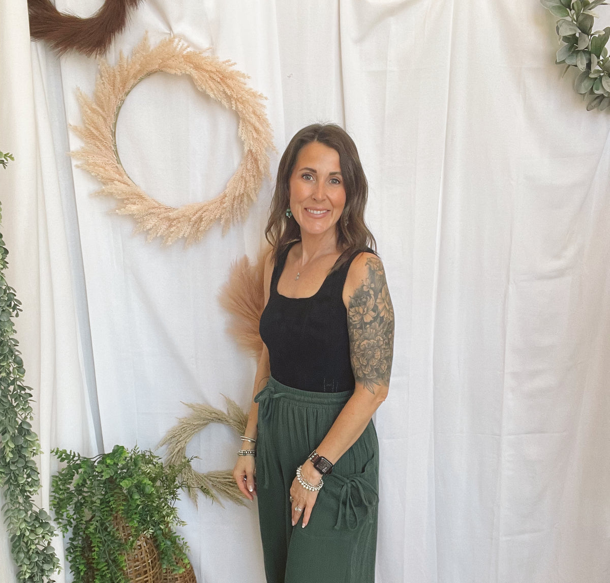 Jane Vintage Gauze Pants-Jade-Pants-jade by jane-The Silo Boutique, Women's Fashion Boutique Located in Warren and Grand Forks North Dakota