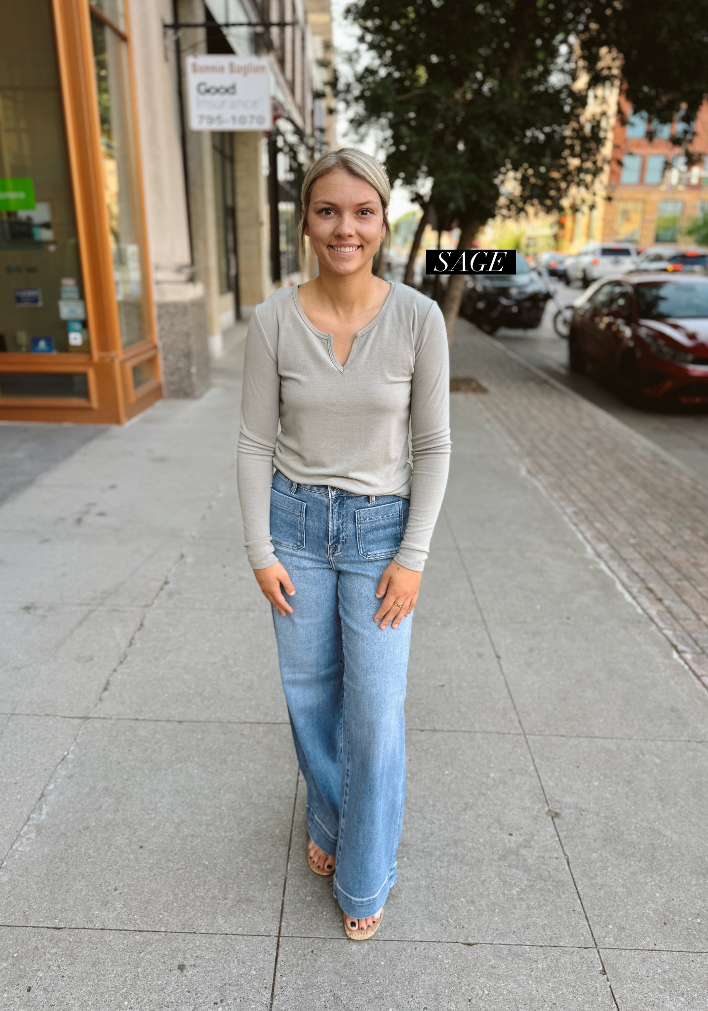 Cool Ultra Soft Notched Long Sleeve Top-Long Sleeve Tops-be cool-The Silo Boutique, Women's Fashion Boutique Located in Warren and Grand Forks North Dakota
