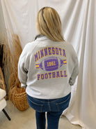 Minnesota Football Quarter Zip Sweatshirt-Sweatshirts-218-The Silo Boutique, Women's Fashion Boutique Located in Warren and Grand Forks North Dakota