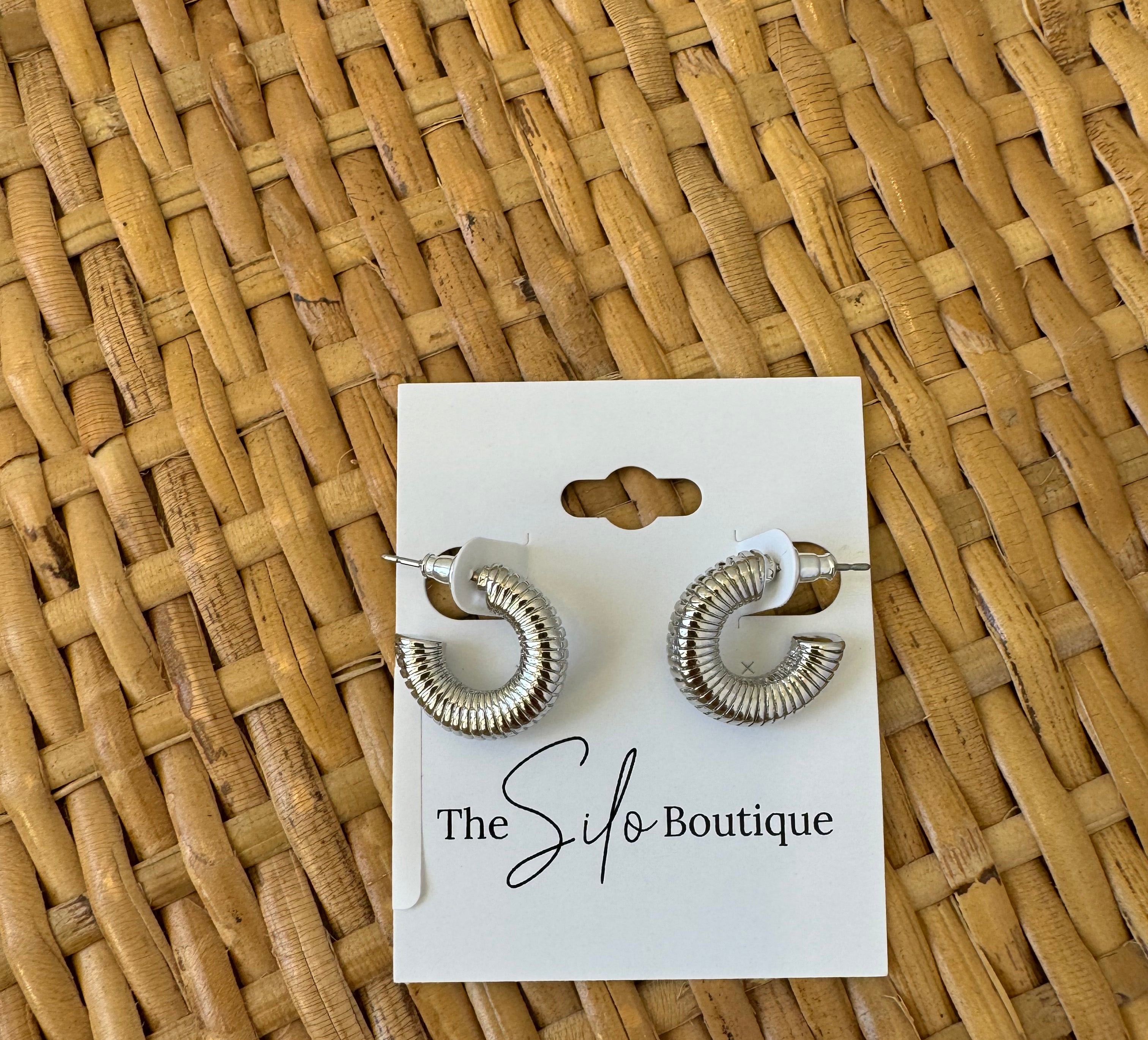 Mini Coil Hoop Earrings-earrings-Dallas Market-The Silo Boutique, Women's Fashion Boutique Located in Warren and Grand Forks North Dakota