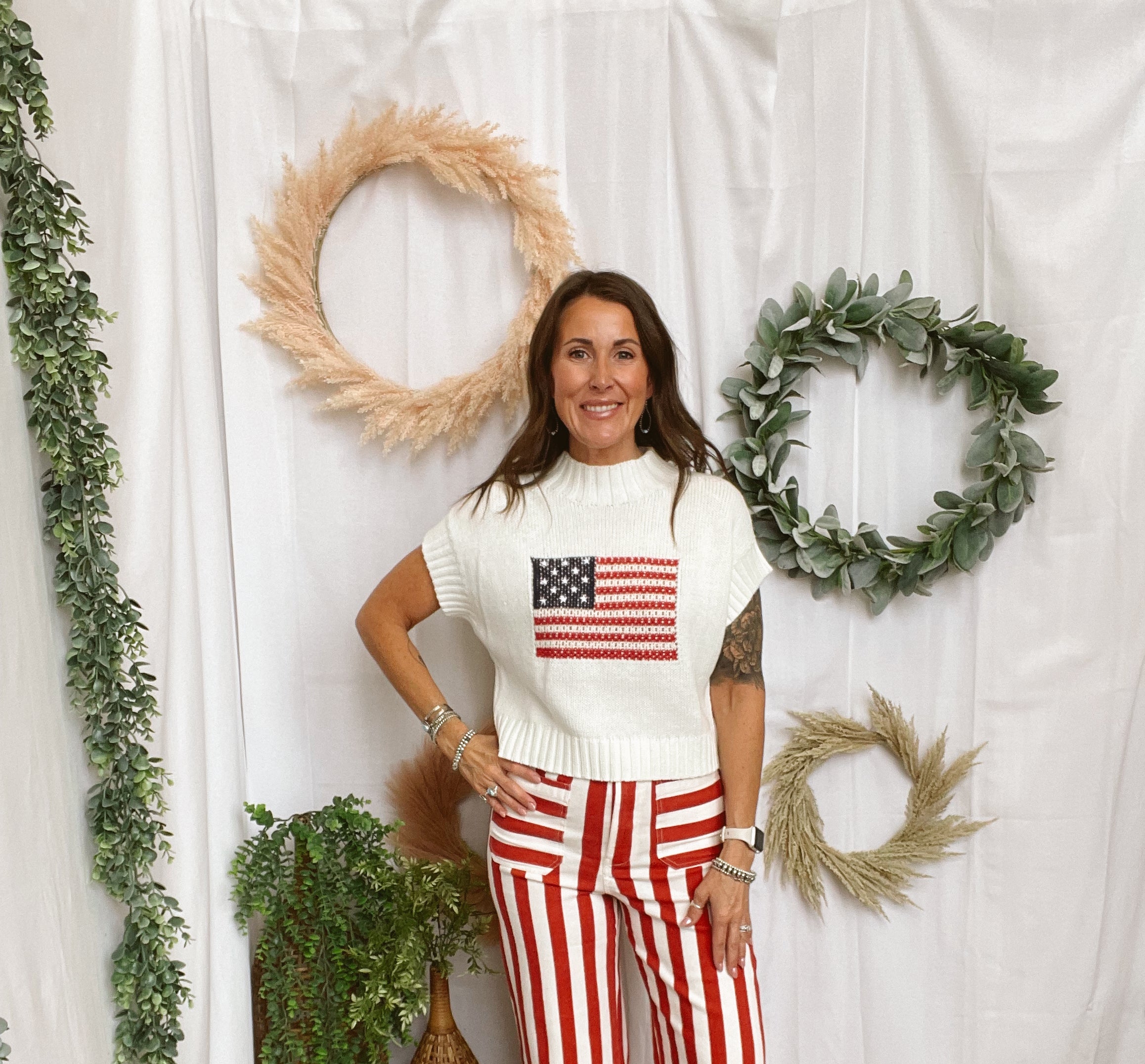 Easy Striped Pants-Red-Pants-eesome-The Silo Boutique, Women's Fashion Boutique Located in Warren and Grand Forks North Dakota