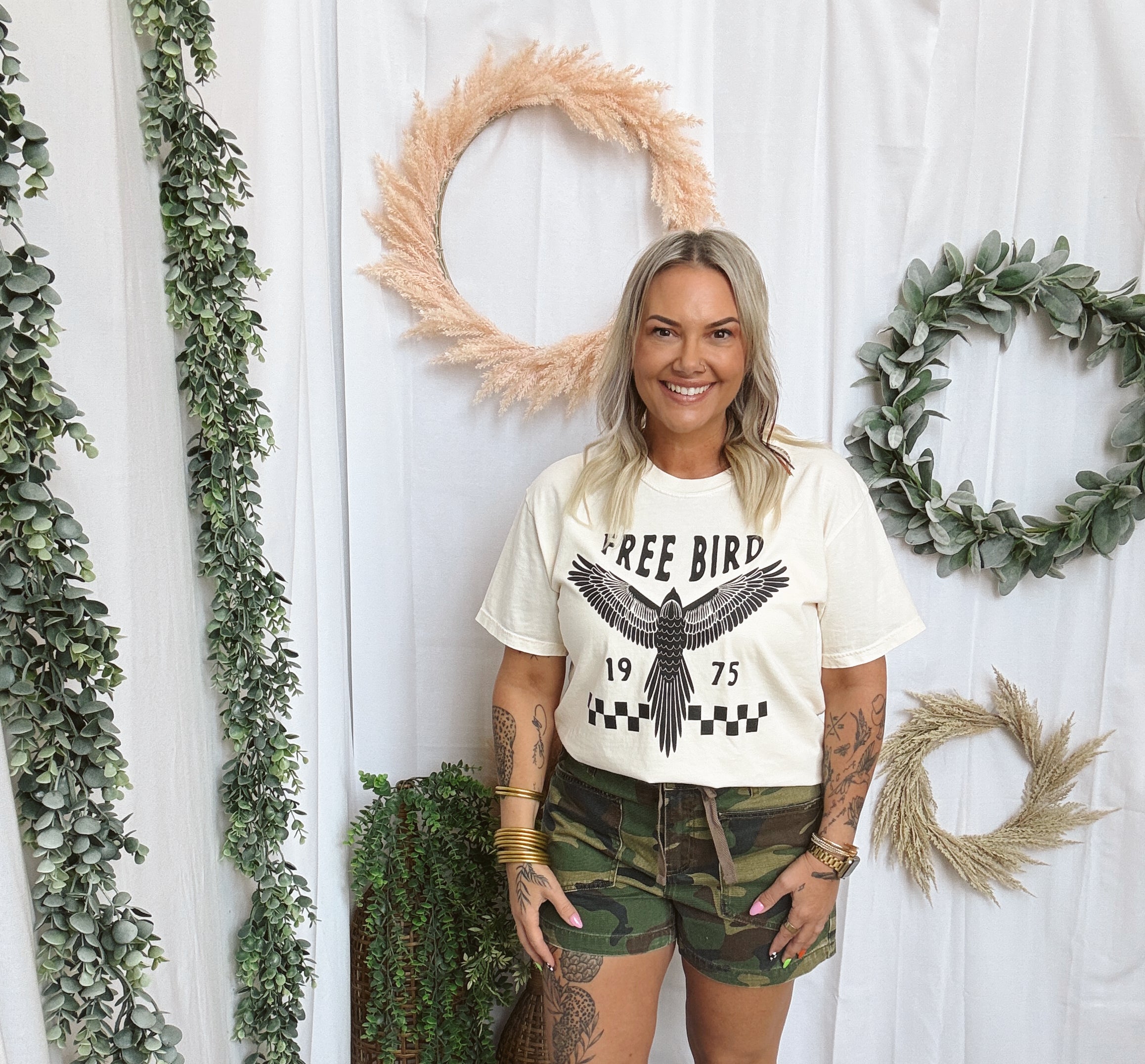 Freebird Boho Vintage Tee Shirt-Graphic Tees-faire-The Silo Boutique, Women's Fashion Boutique Located in Warren and Grand Forks North Dakota