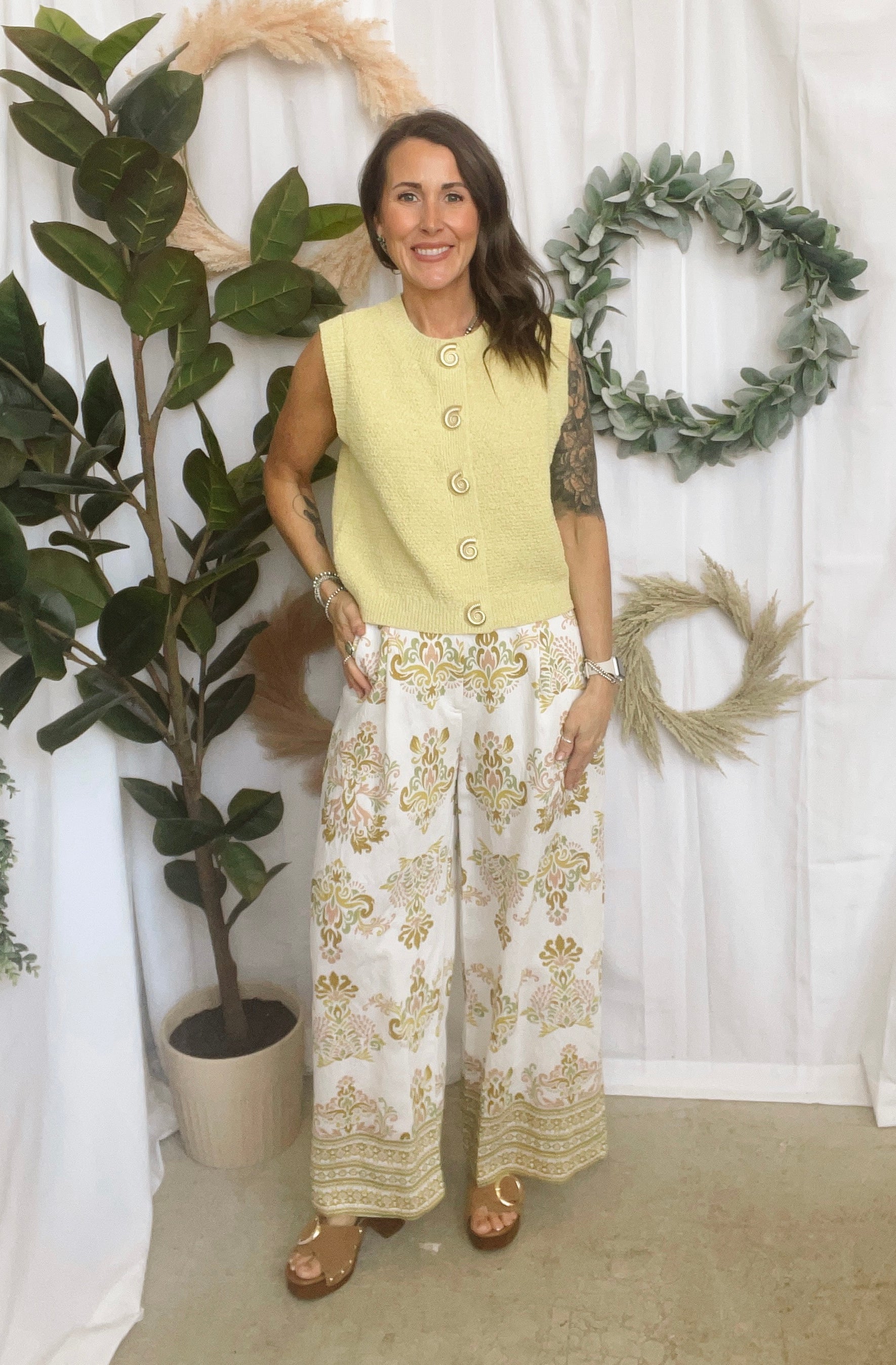 Holland Vest Top-Yellow-Tank Tops-by together-The Silo Boutique, Women's Fashion Boutique Located in Warren and Grand Forks North Dakota