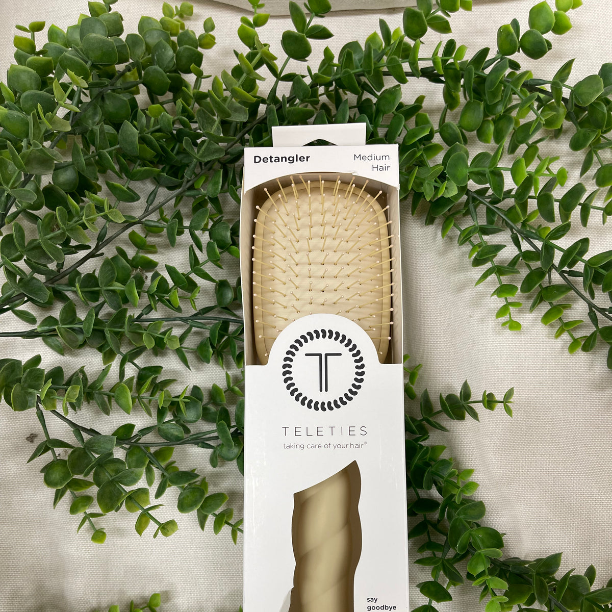 Teleties Detangler Brush for Medium Hair – Tan-Hair Accessories-teleties-The Silo Boutique, Women's Fashion Boutique Located in Warren and Grand Forks North Dakota