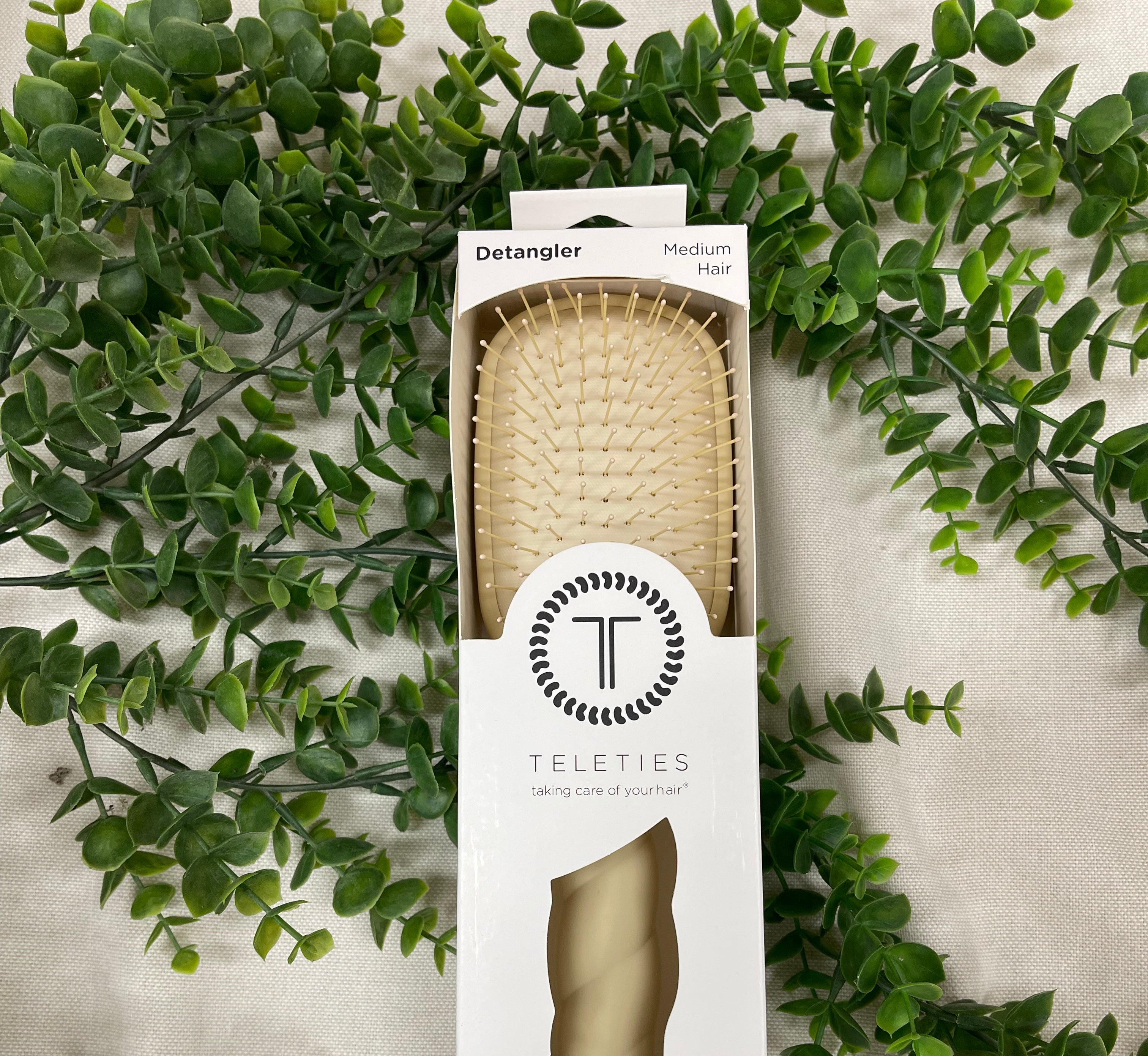 Teleties Detangler Brush for Medium Hair – Tan-Hair Accessories-teleties-The Silo Boutique, Women's Fashion Boutique Located in Warren and Grand Forks North Dakota