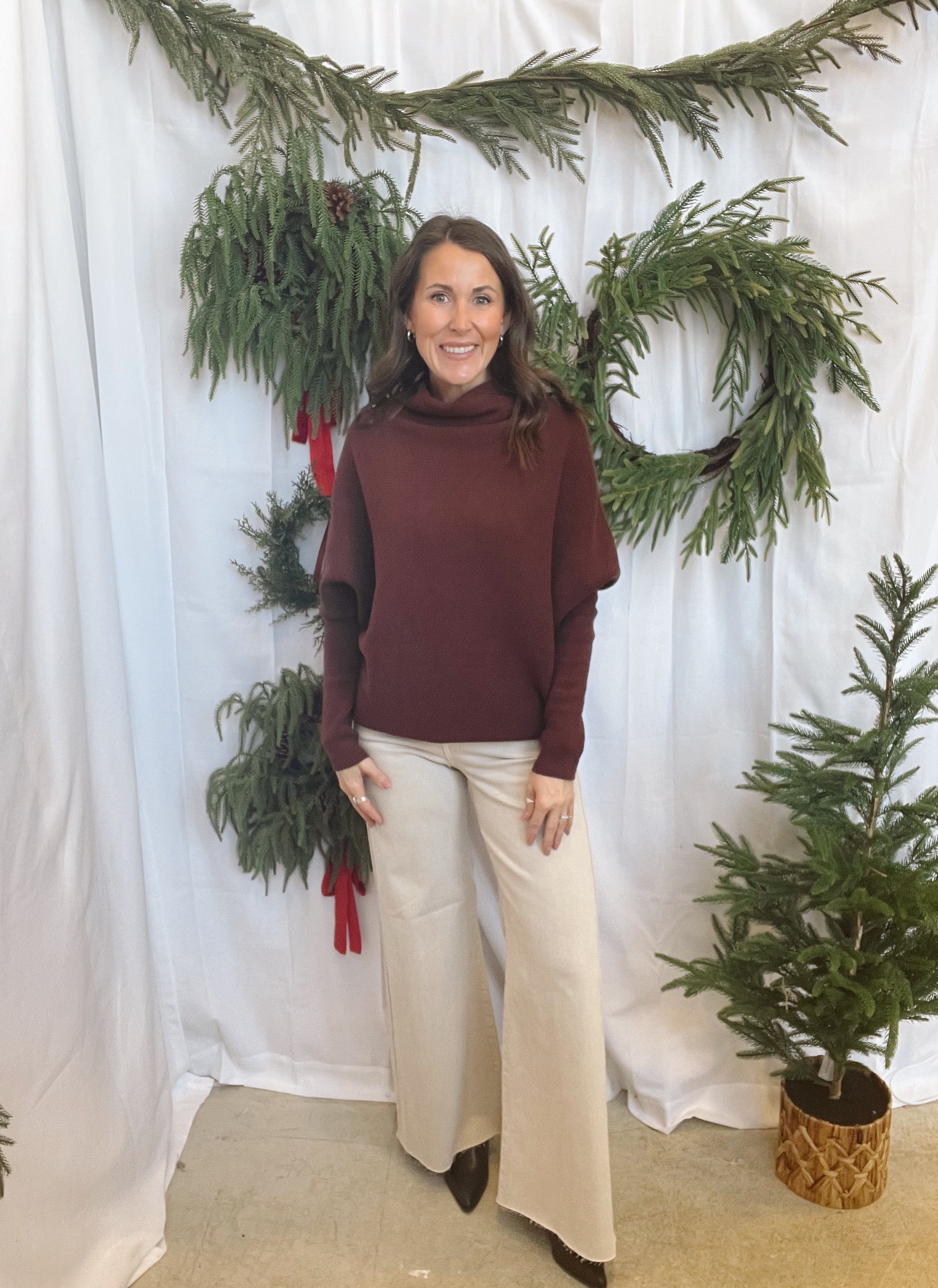 Ivy Sweater-Chocolate-Sweaters-bluivy-The Silo Boutique, Women's Fashion Boutique Located in Warren and Grand Forks North Dakota