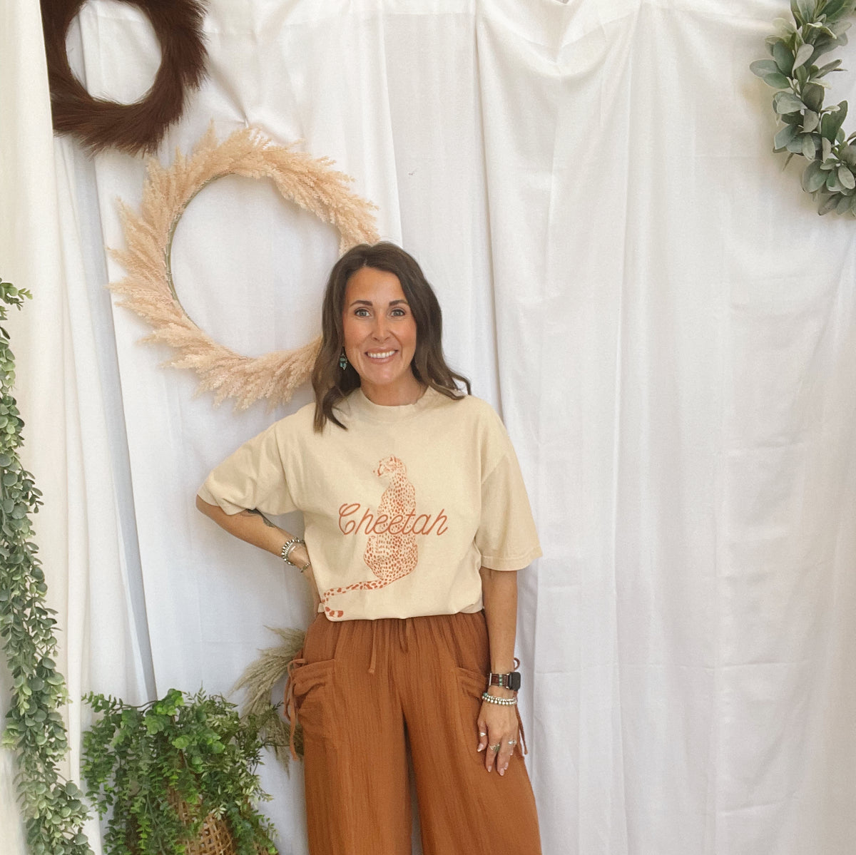 Jane Vintage Gauze Pants-Camel-Pants-jade by jane-The Silo Boutique, Women's Fashion Boutique Located in Warren and Grand Forks North Dakota