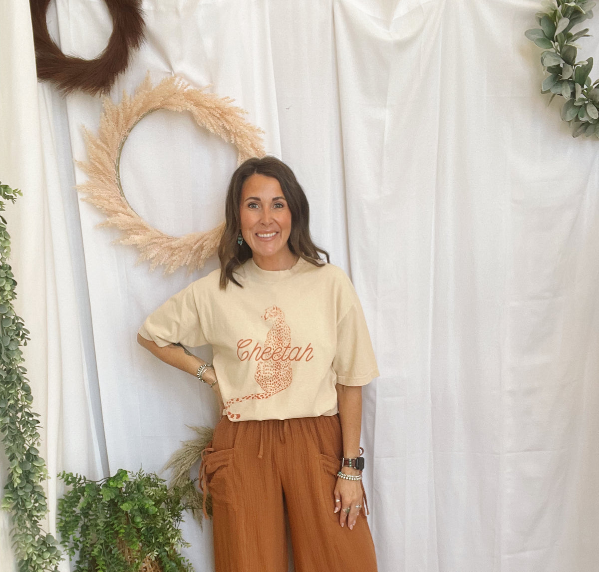 Jane Vintage Gauze Pants-Camel-Pants-jade by jane-The Silo Boutique, Women's Fashion Boutique Located in Warren and Grand Forks North Dakota