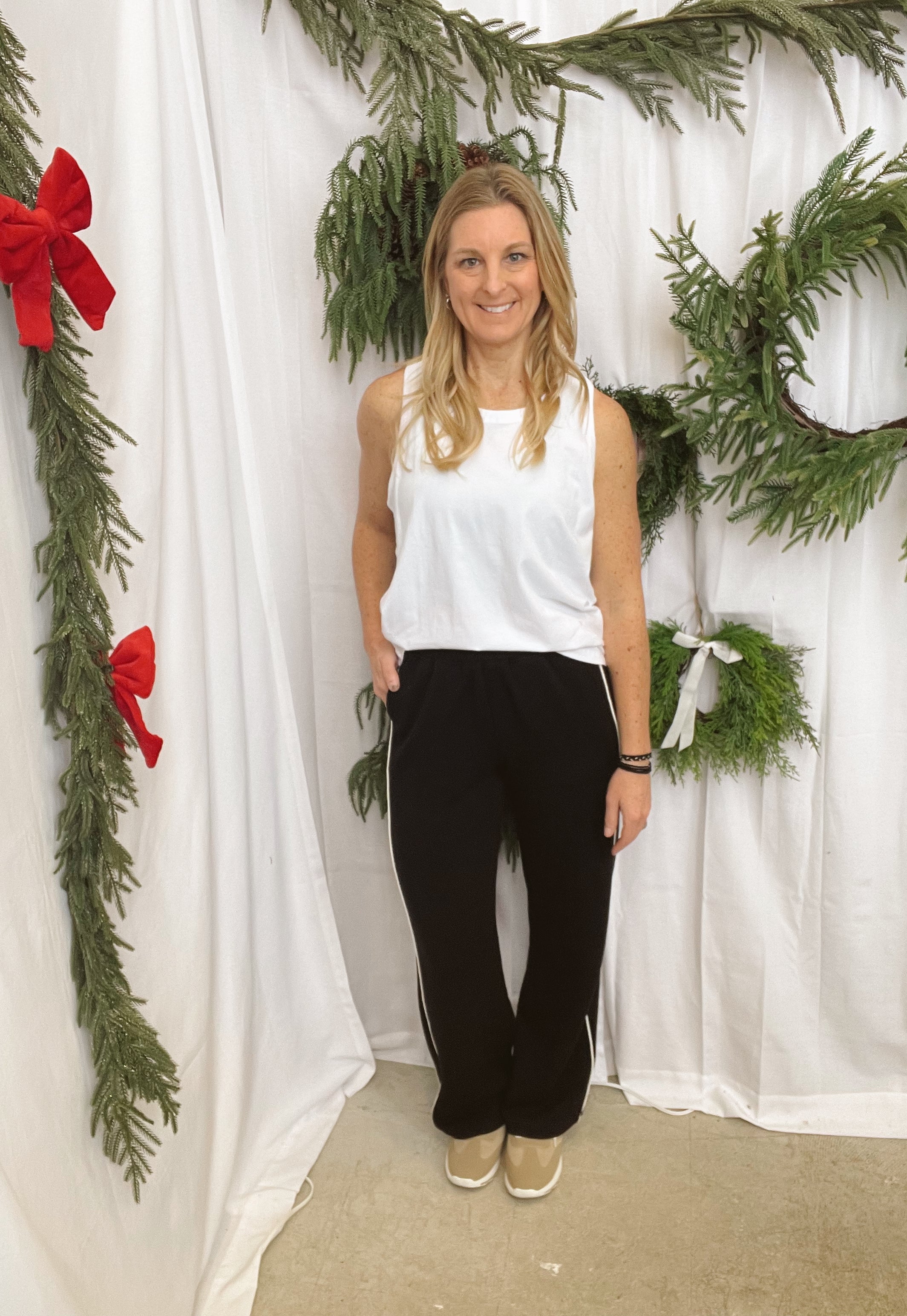Mono B Tank Top-White-Tank Tops-mono b-The Silo Boutique, Women's Fashion Boutique Located in Warren and Grand Forks North Dakota
