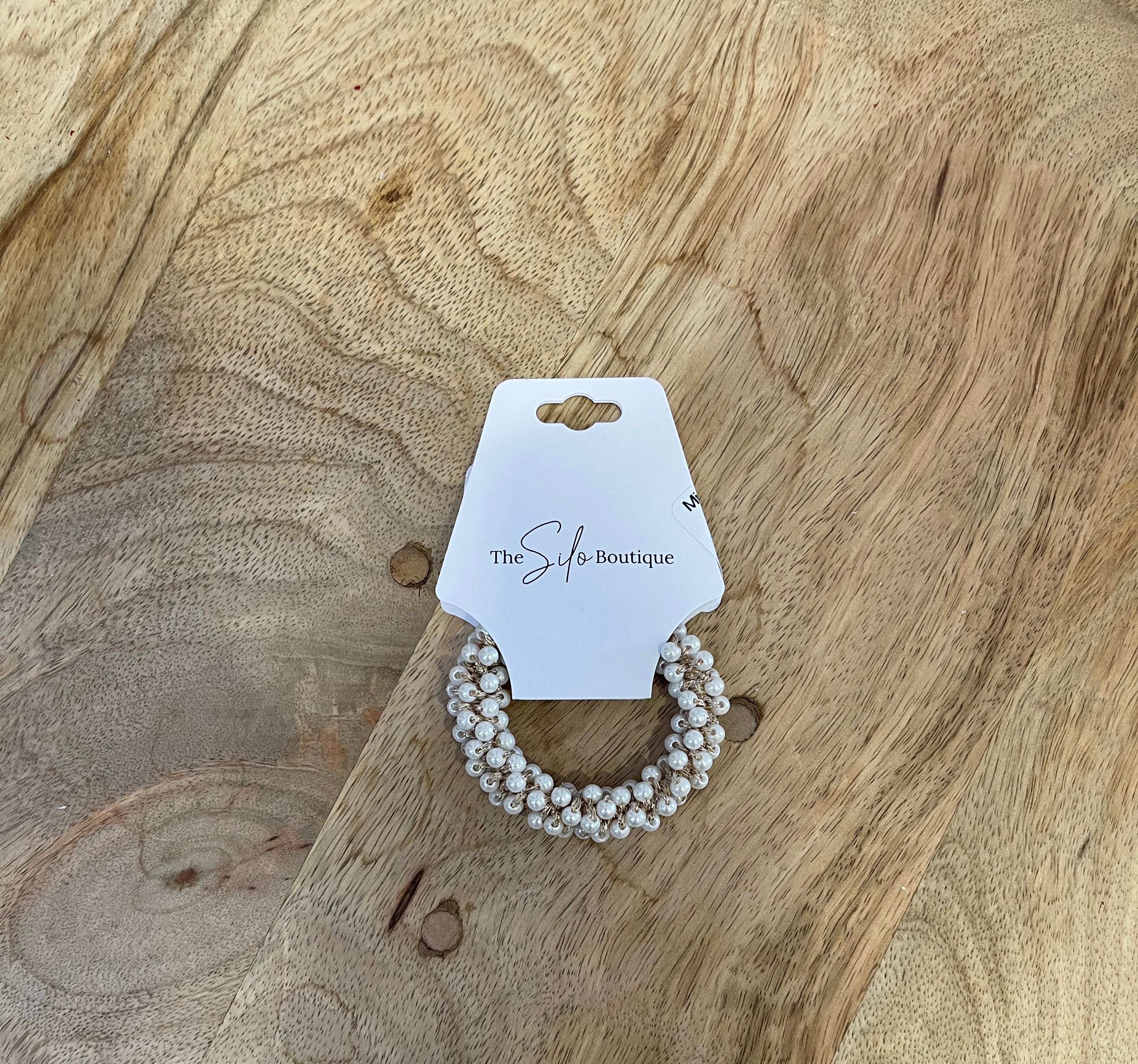 Mini Pearl Cluster Pony Holder-Hair Accessories-city-The Silo Boutique, Women's Fashion Boutique Located in Warren and Grand Forks North Dakota