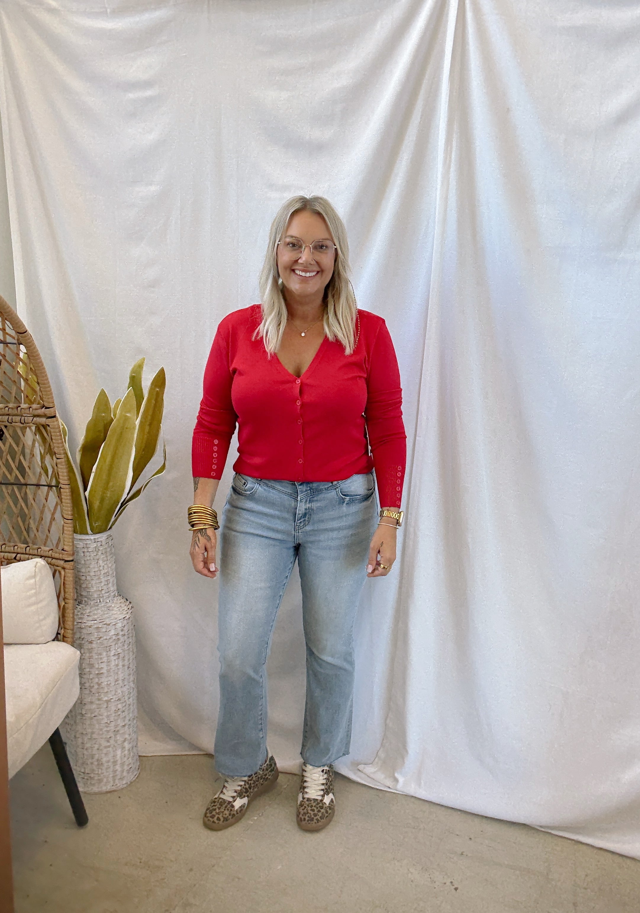 V Neck Cardigan Sweater-Cardigans-cielo-The Silo Boutique, Women's Fashion Boutique Located in Warren and Grand Forks North Dakota