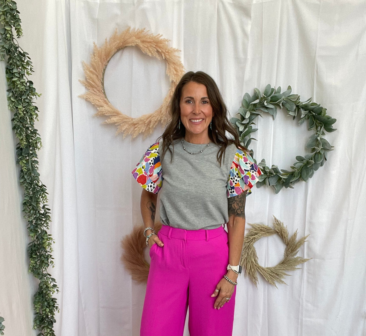 Skies Trouser Pants-Pink-Pants-skies are blue-The Silo Boutique, Women's Fashion Boutique Located in Warren and Grand Forks North Dakota