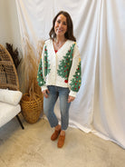 Merry Pine Christmas Cardigan-Sweaters-mello-The Silo Boutique, Women's Fashion Boutique Located in Warren and Grand Forks North Dakota
