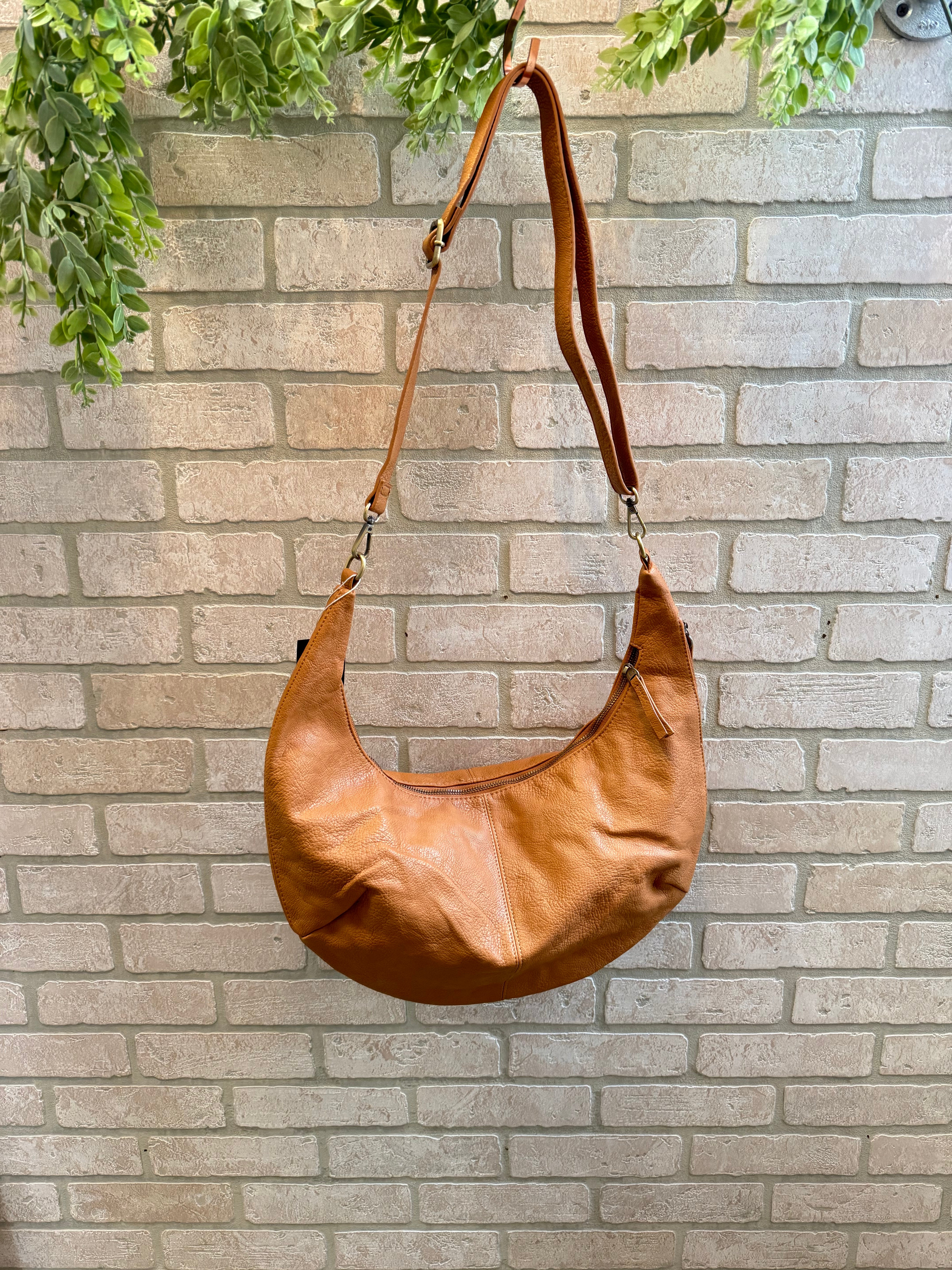 Joy Susan Rhea Slouchy Crescent Purse-Golden-Purses-joy susan-The Silo Boutique, Women's Fashion Boutique Located in Warren and Grand Forks North Dakota