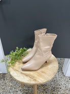 Hutton Kitten Heel Boot-Nude-Boots-Forever Link-The Silo Boutique, Women's Fashion Boutique Located in Warren and Grand Forks North Dakota