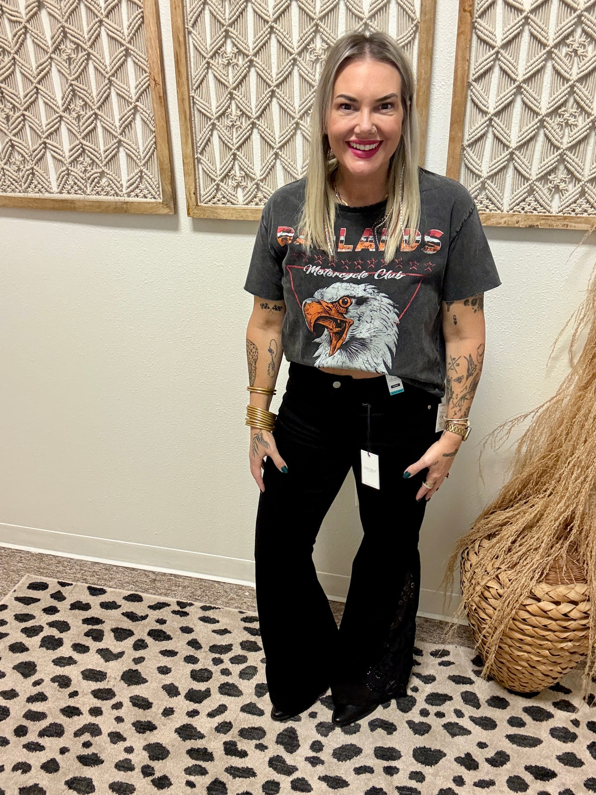 Judy Blue Jaqueline Black Lace Jeans-Jeans-judy blue-The Silo Boutique, Women's Fashion Boutique Located in Warren and Grand Forks North Dakota