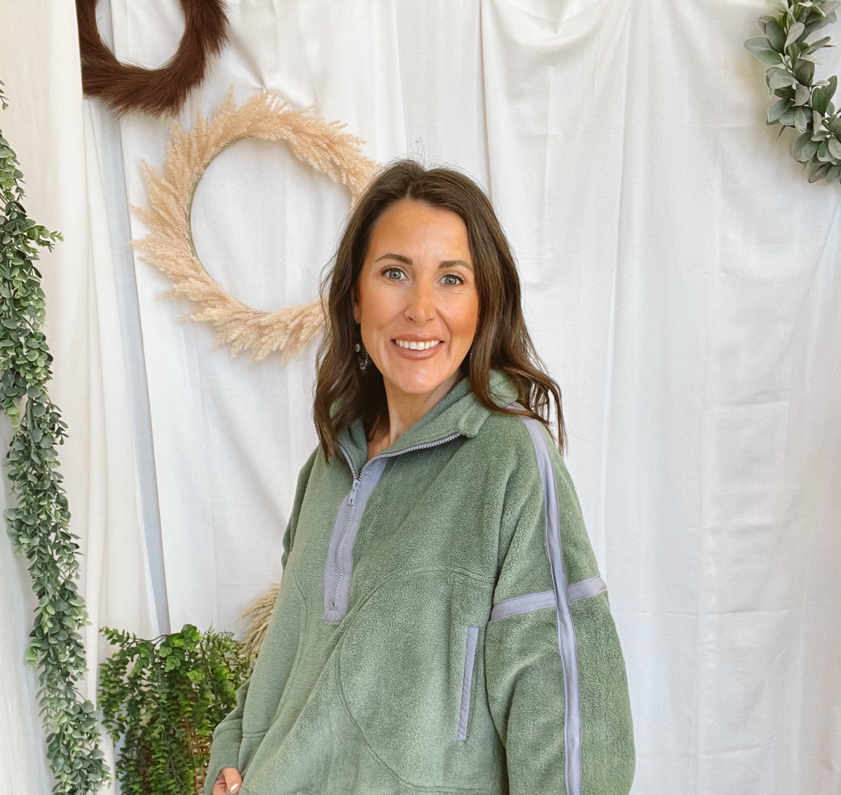 Krissy Fleece Pullover-Pistachio-Sweatshirts-hyfve-The Silo Boutique, Women's Fashion Boutique Located in Warren and Grand Forks North Dakota