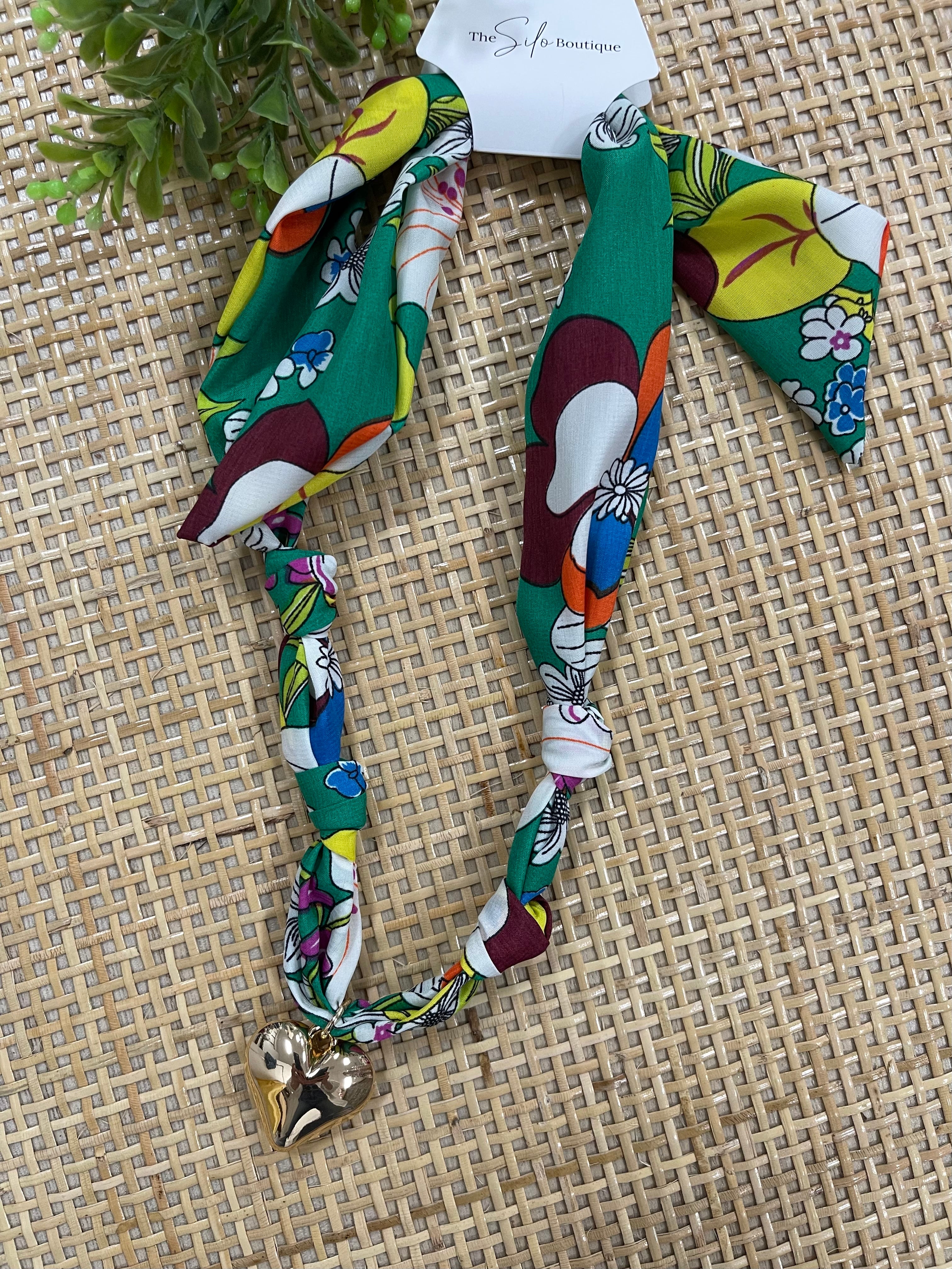 Scarf Necklace-Bright + Heart-Necklaces-joss-The Silo Boutique, Women's Fashion Boutique Located in Warren and Grand Forks North Dakota