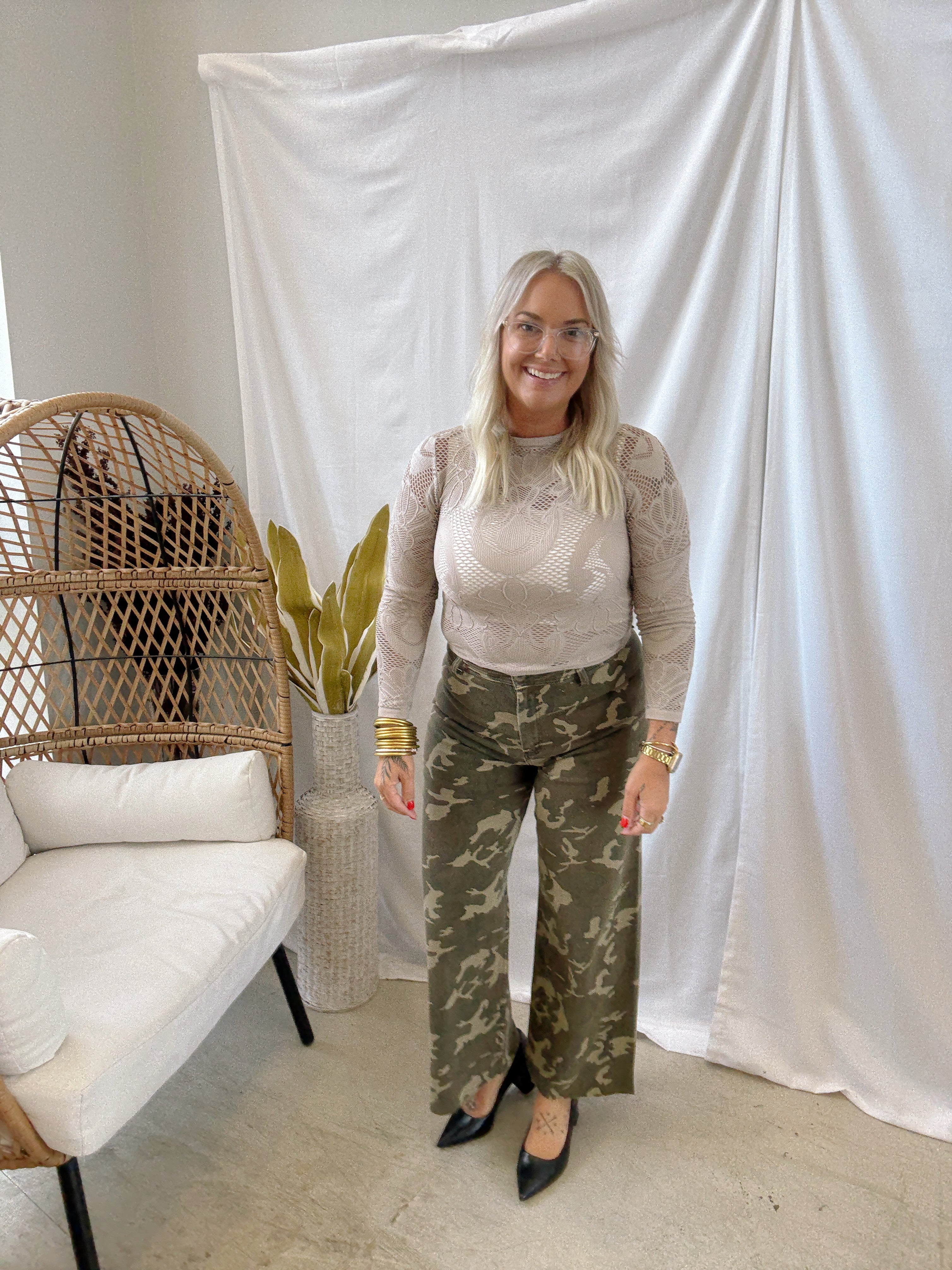 Stretch Camo Pants-Jeans-miou muse-The Silo Boutique, Women's Fashion Boutique Located in Warren and Grand Forks North Dakota