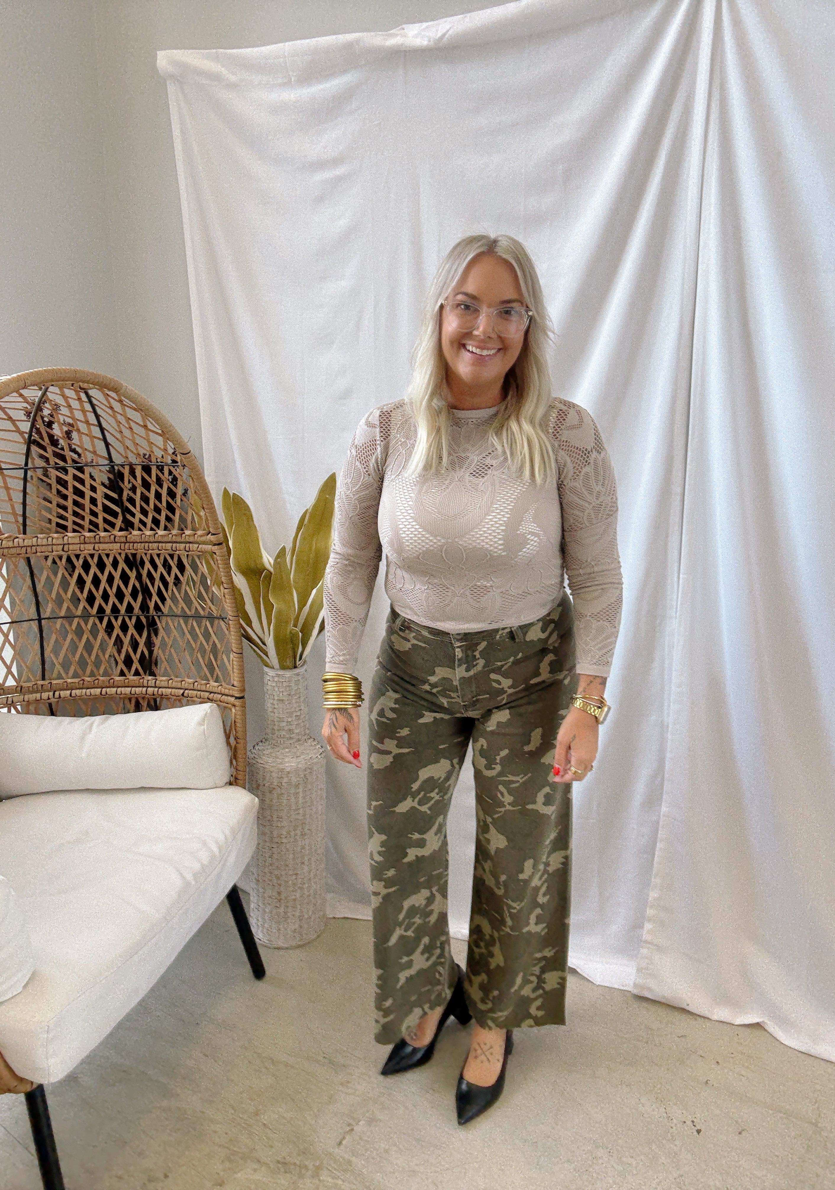 Stretch Camo Pants-Final Sale-Jeans-miou muse-The Silo Boutique, Women's Fashion Boutique Located in Warren and Grand Forks North Dakota