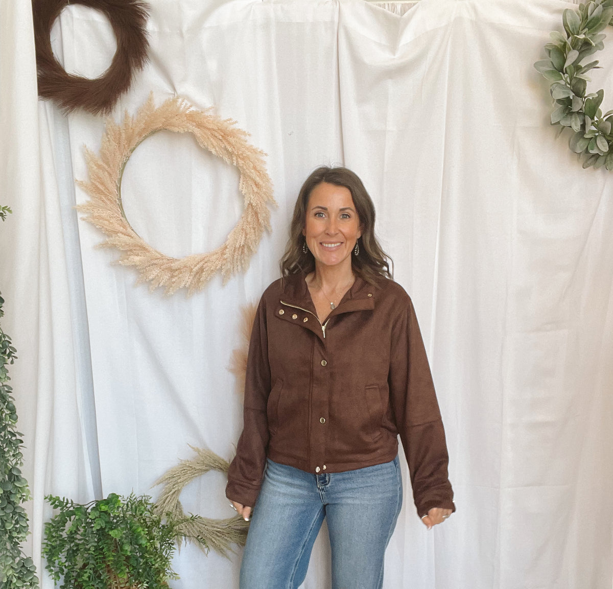 Quinn Suede Jacket-Brown-Coats & Jackets-hyfve-The Silo Boutique, Women's Fashion Boutique Located in Warren and Grand Forks North Dakota