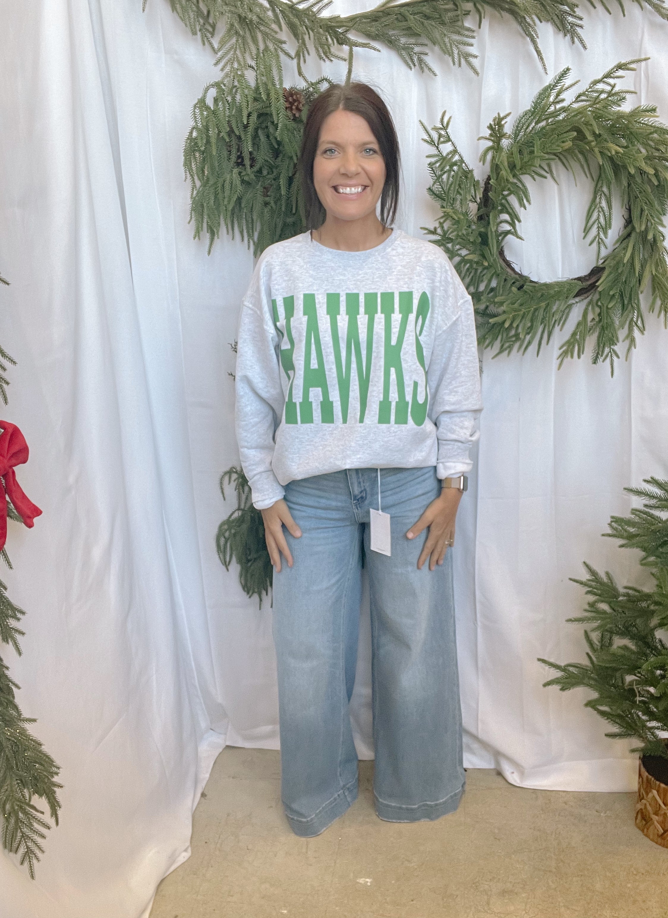 Hawks Sweatshirt-Cardigans-blackframe-The Silo Boutique, Women's Fashion Boutique Located in Warren and Grand Forks North Dakota