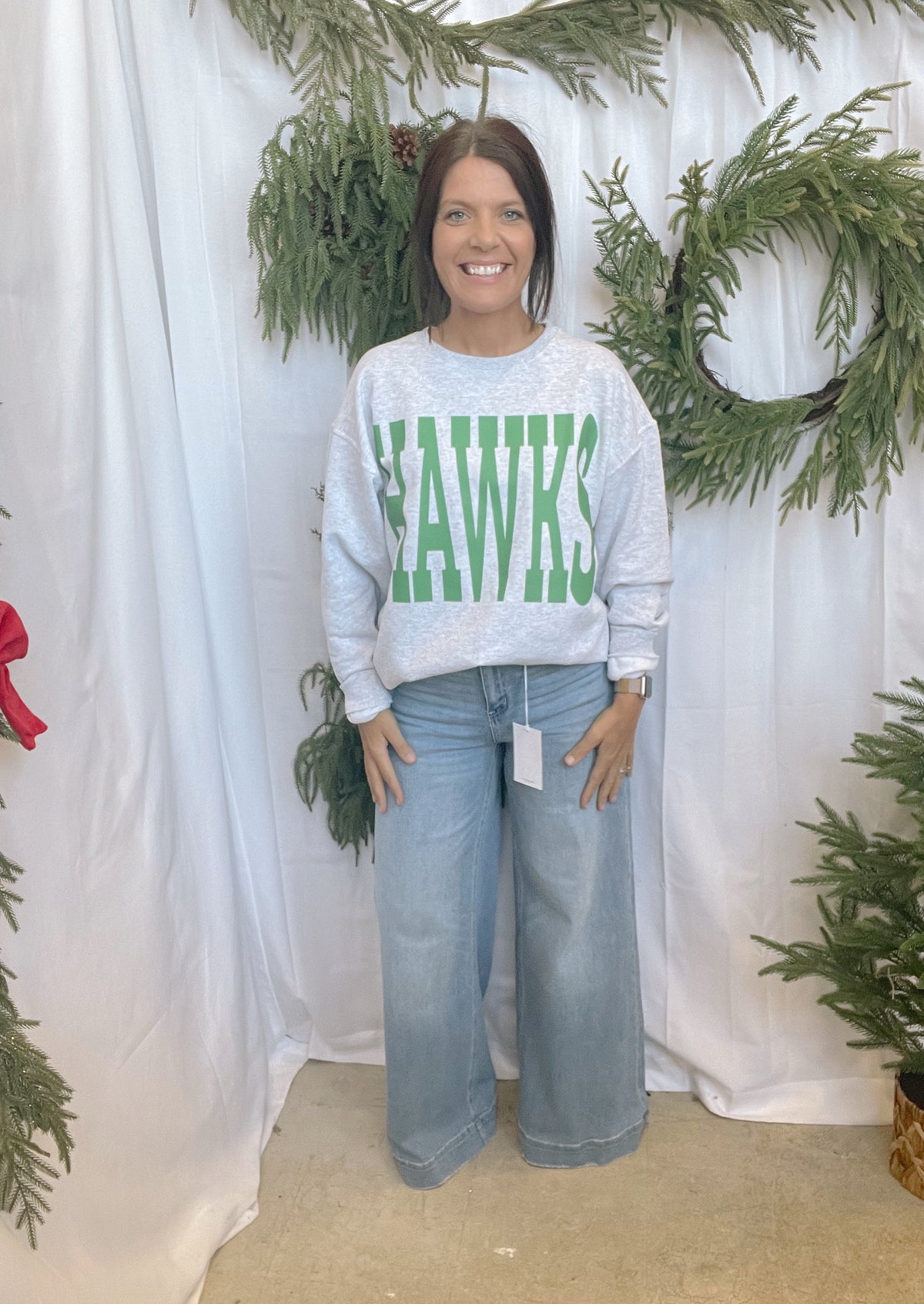 Hawks Sweatshirt-Cardigans-blackframe-The Silo Boutique, Women's Fashion Boutique Located in Warren and Grand Forks North Dakota