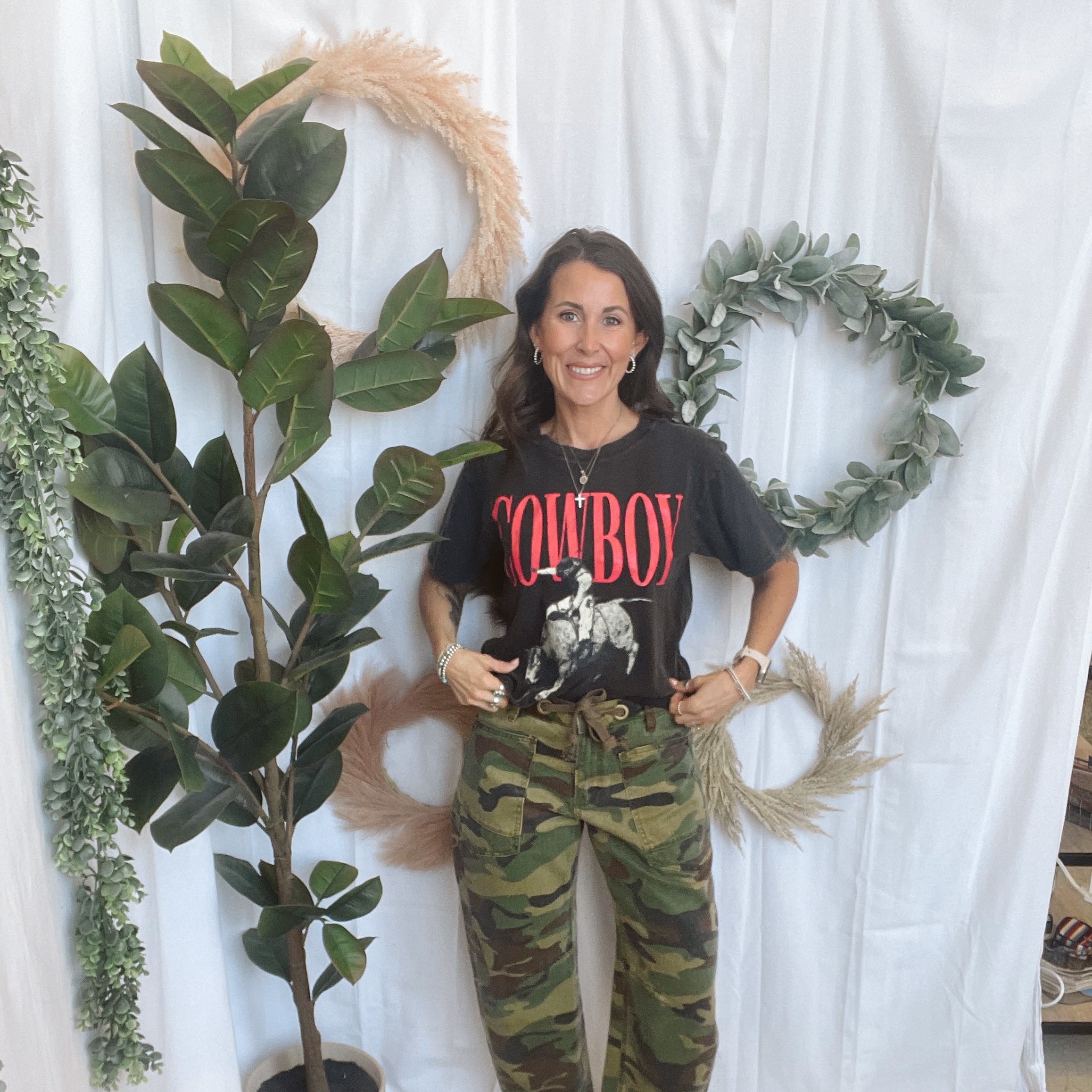 Cowboy Graphic Tee-Final Sale-Graphic Tees-zutter-The Silo Boutique, Women's Fashion Boutique Located in Warren and Grand Forks North Dakota