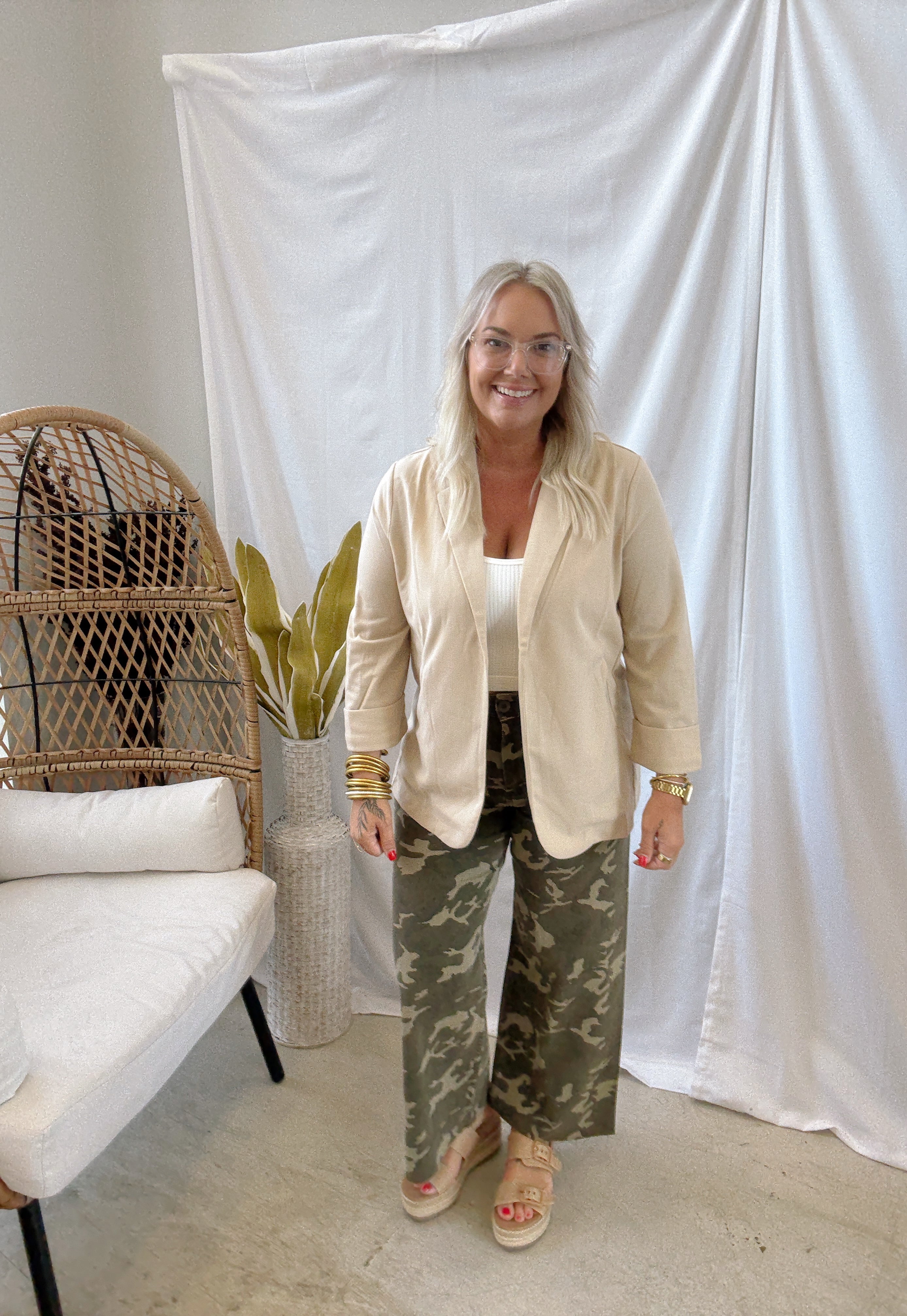 Stretch Camo Pants-Jeans-miou muse-The Silo Boutique, Women's Fashion Boutique Located in Warren and Grand Forks North Dakota