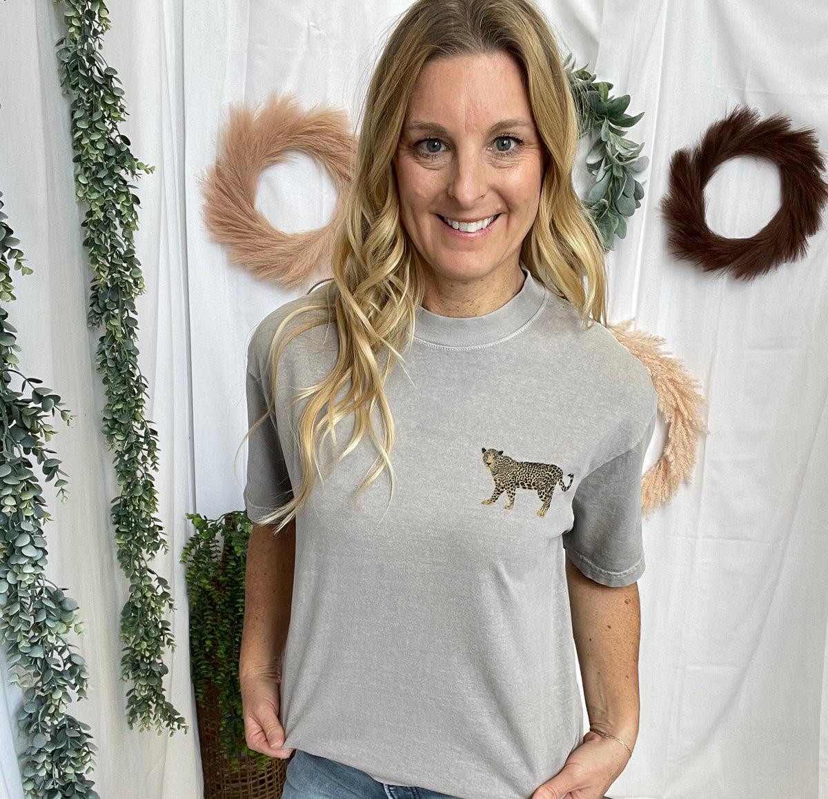 Jane Leopard Graphic Tee-Graphic Tees-jade by jane-The Silo Boutique, Women's Fashion Boutique Located in Warren and Grand Forks North Dakota