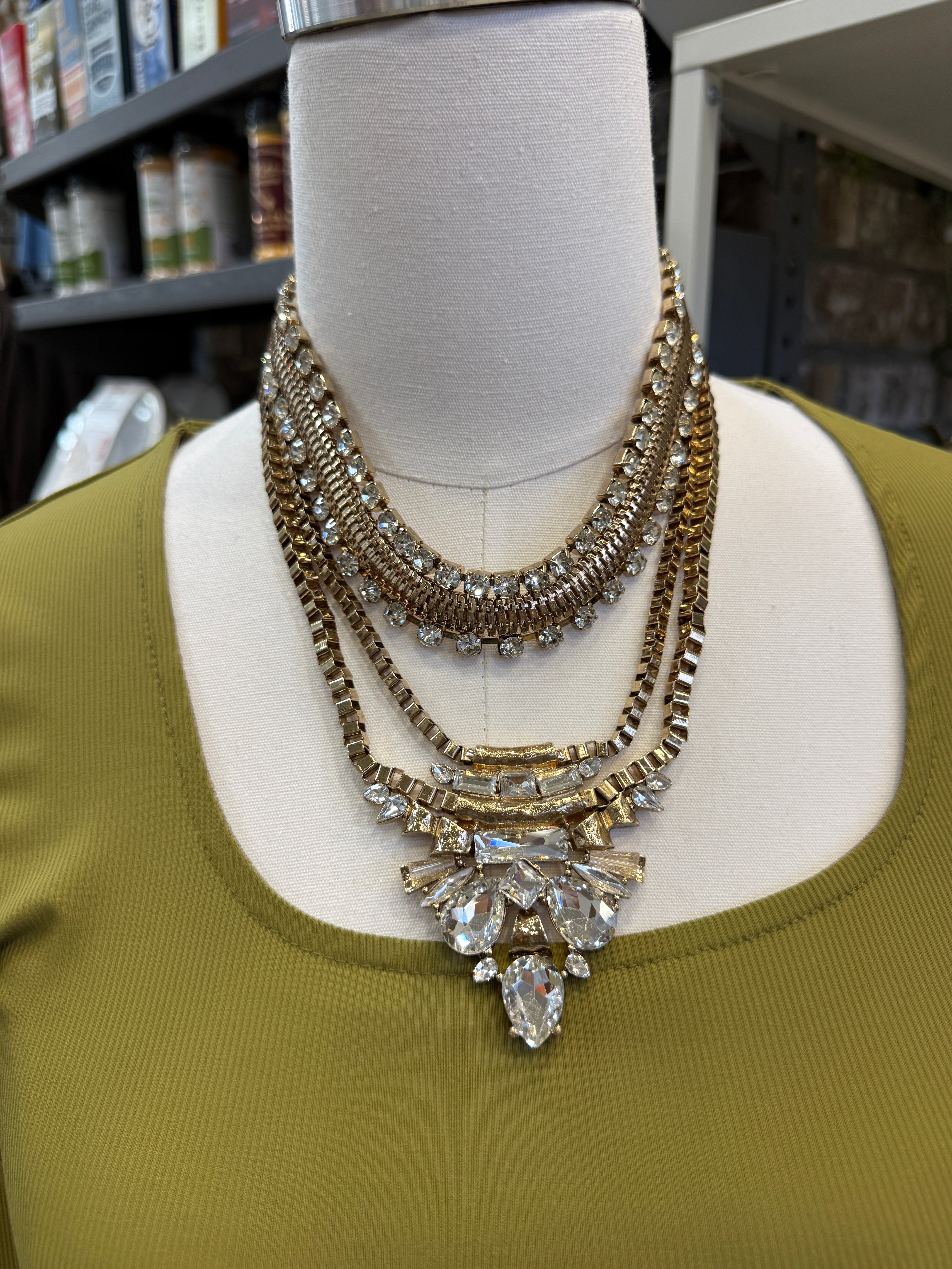 Antique Gold Necklace-Necklaces-Sensibling Corp.-The Silo Boutique, Women's Fashion Boutique Located in Warren and Grand Forks North Dakota