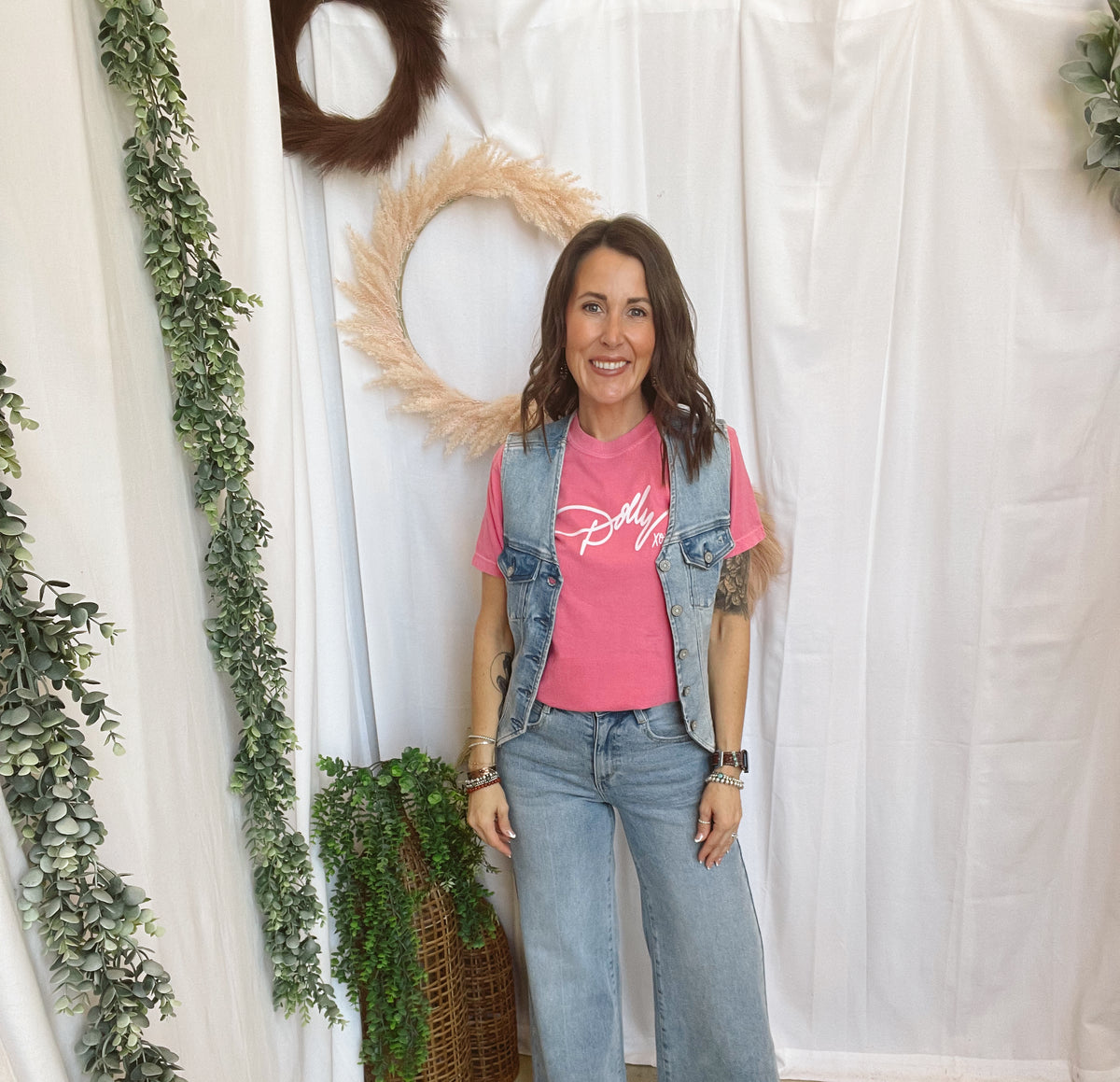 Dolly XOXO Tee-Crunchberry-Graphic Tees-birdies-The Silo Boutique, Women's Fashion Boutique Located in Warren and Grand Forks North Dakota