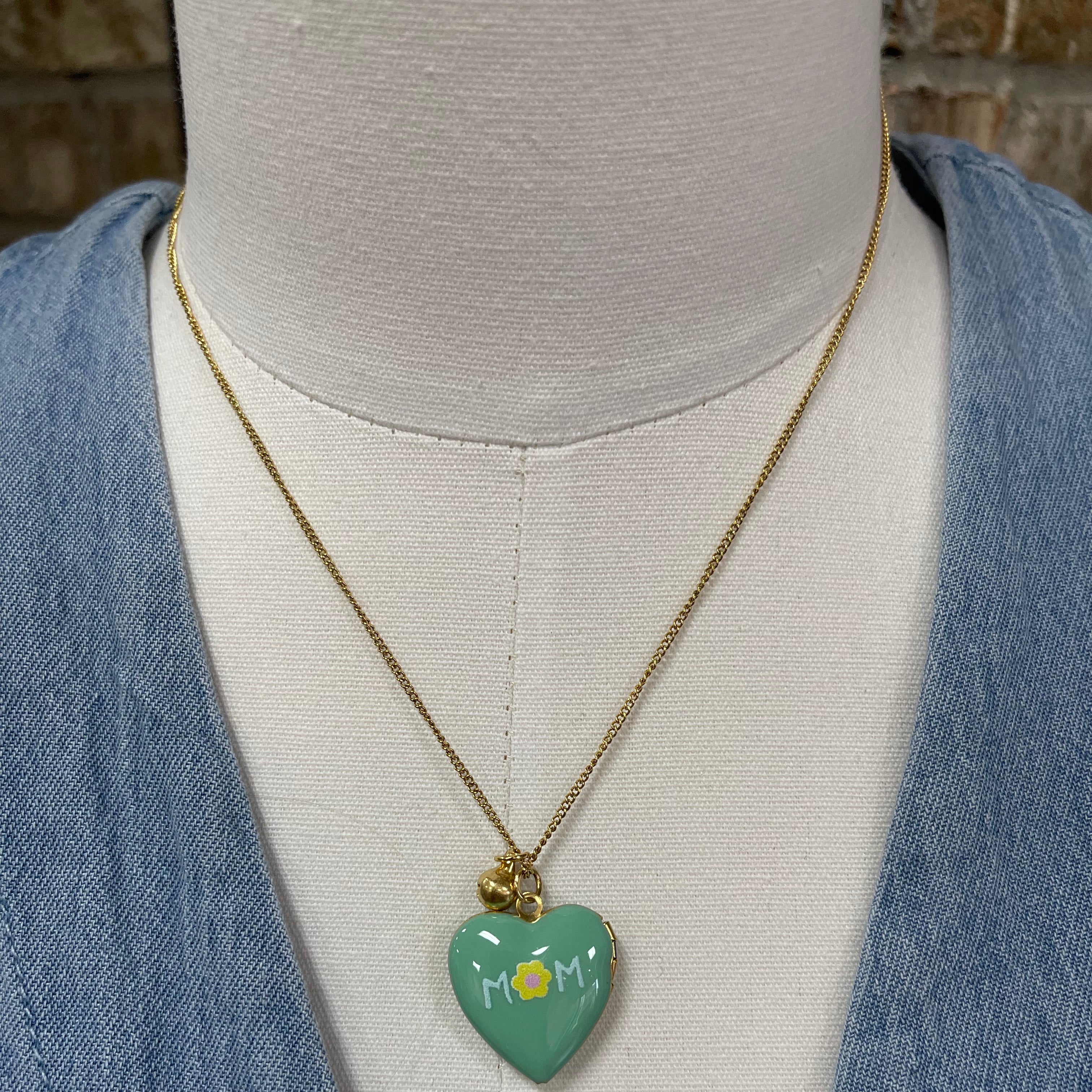 Mint Mom Necklace-Necklaces-faire-The Silo Boutique, Women's Fashion Boutique Located in Warren and Grand Forks North Dakota