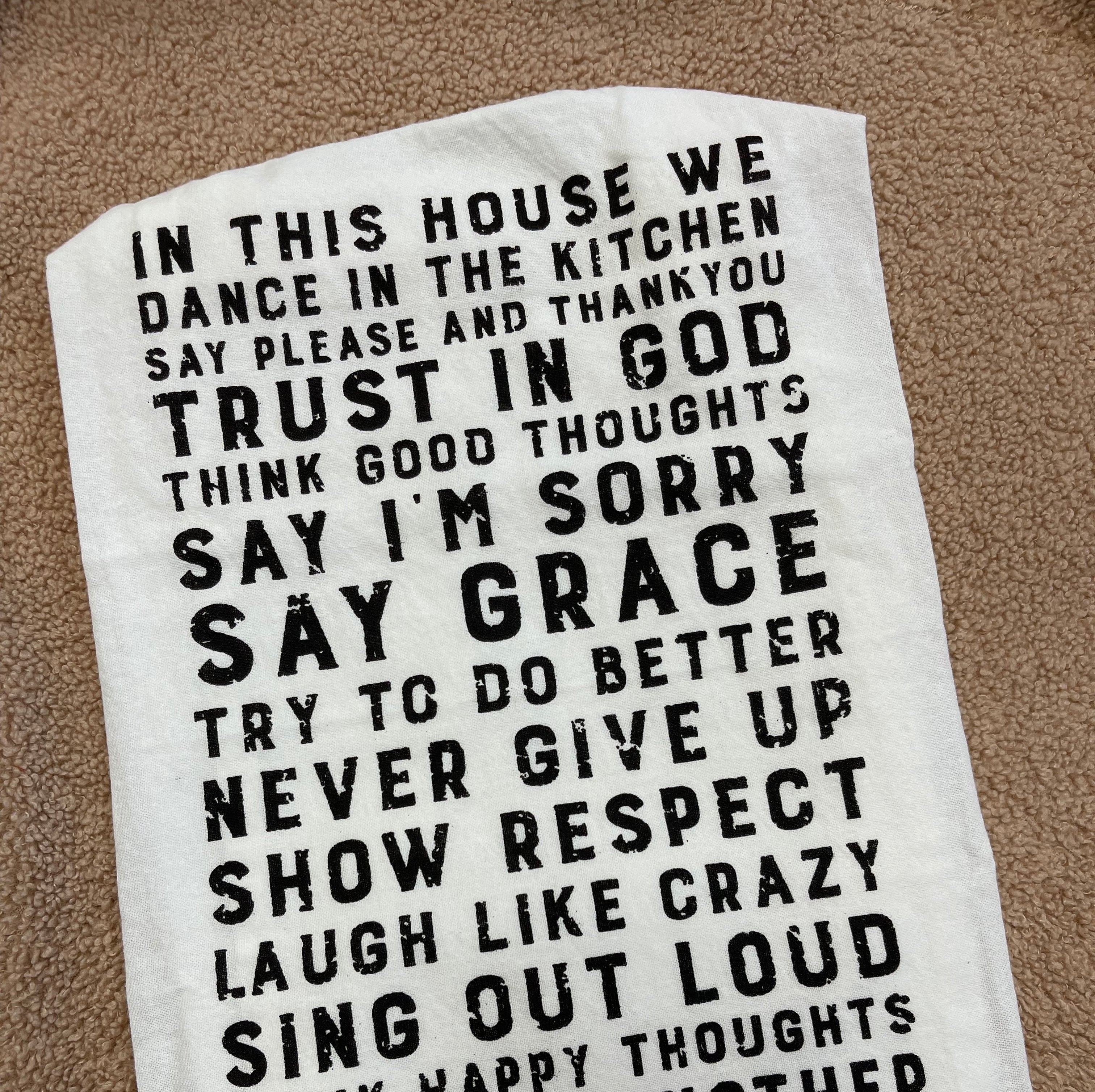 This House Kitchen Tea Towel-Tea Towels-primitives-The Silo Boutique, Women's Fashion Boutique Located in Warren and Grand Forks North Dakota