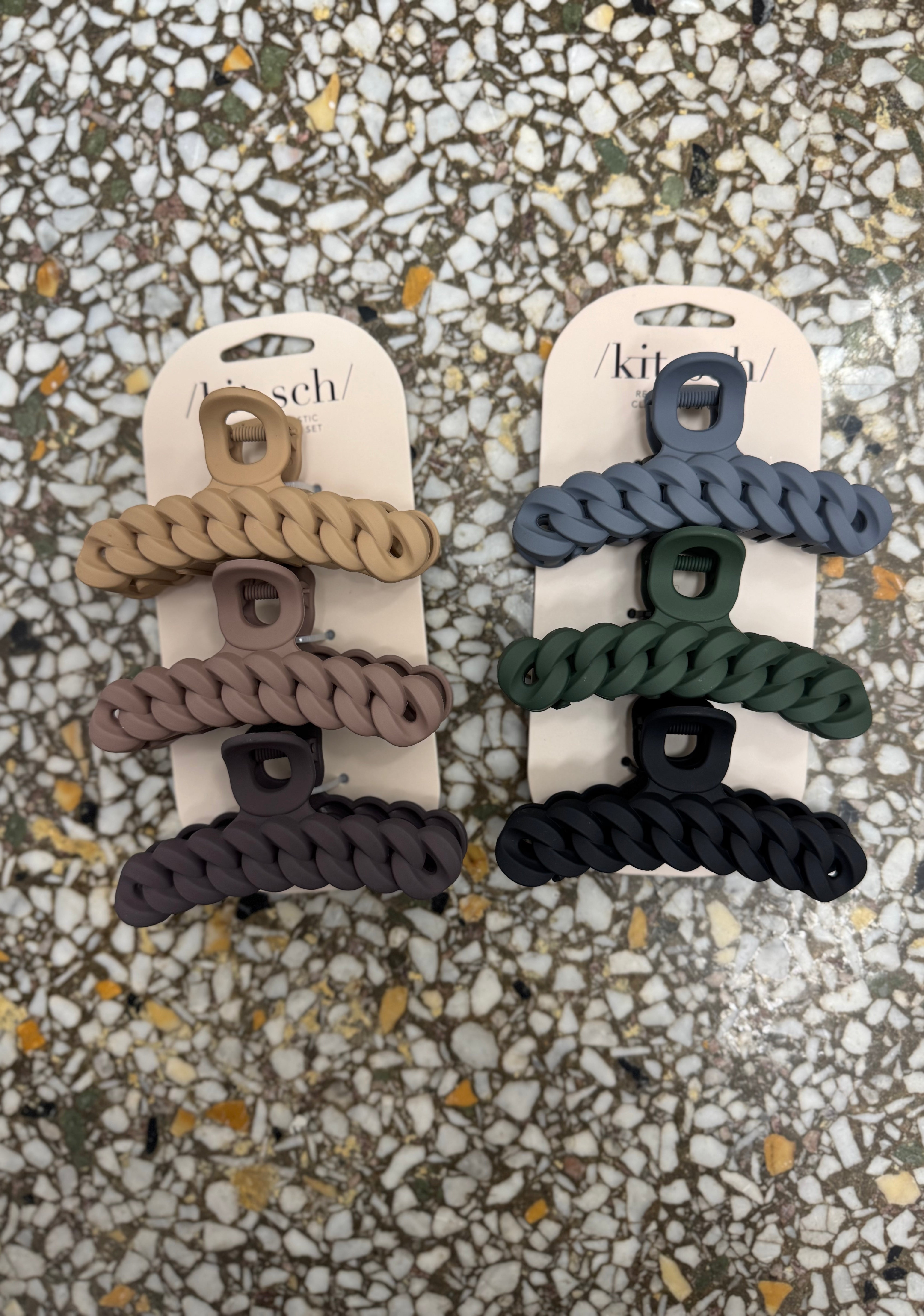 Eco-Friendly Chain Claw Clip 3pc Sets-Hair Accessories-kitsch-The Silo Boutique, Women's Fashion Boutique Located in Warren and Grand Forks North Dakota