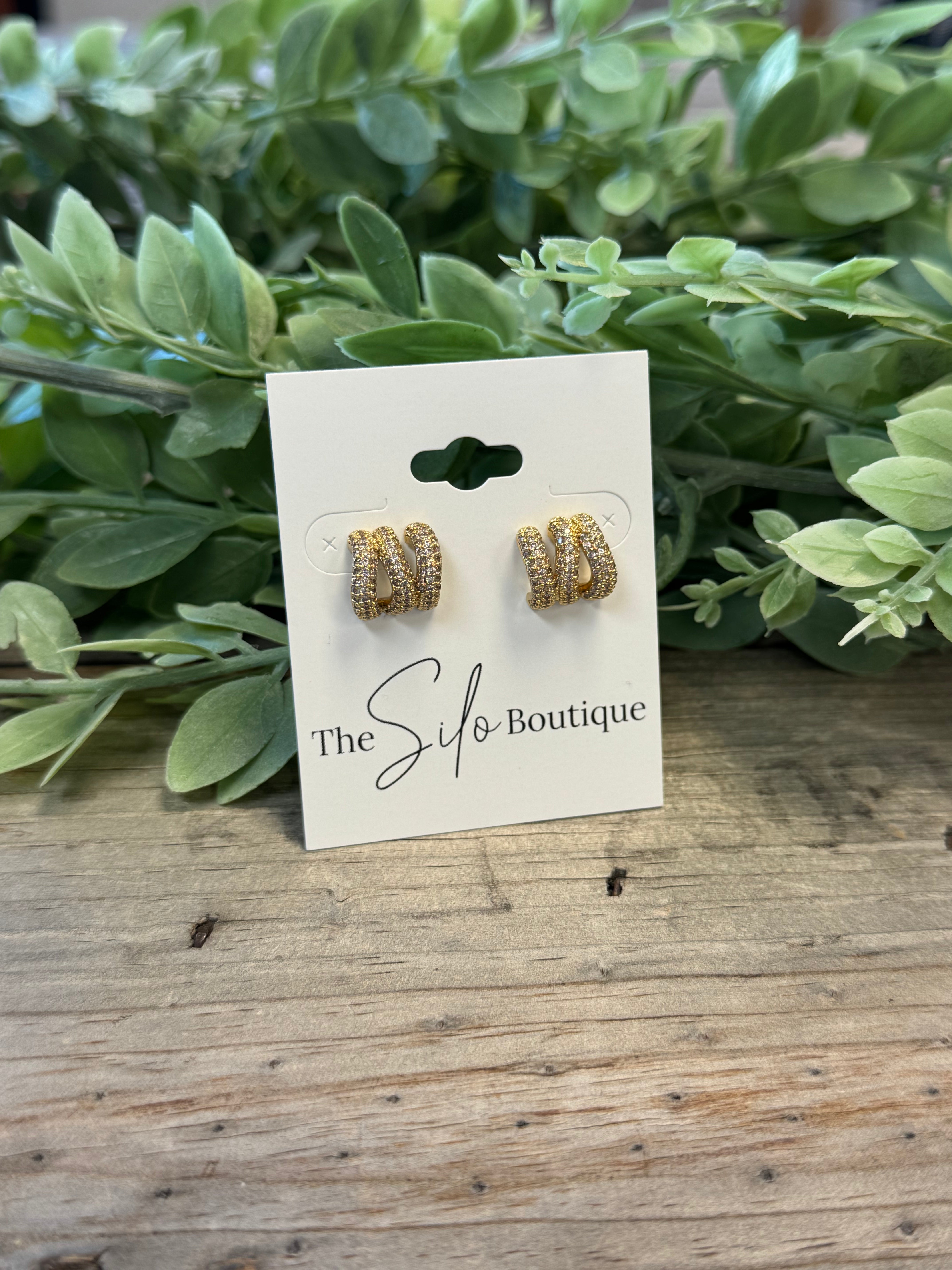 Triple Claw Earrings-Earrings-Avenue T-The Silo Boutique, Women's Fashion Boutique Located in Warren and Grand Forks North Dakota