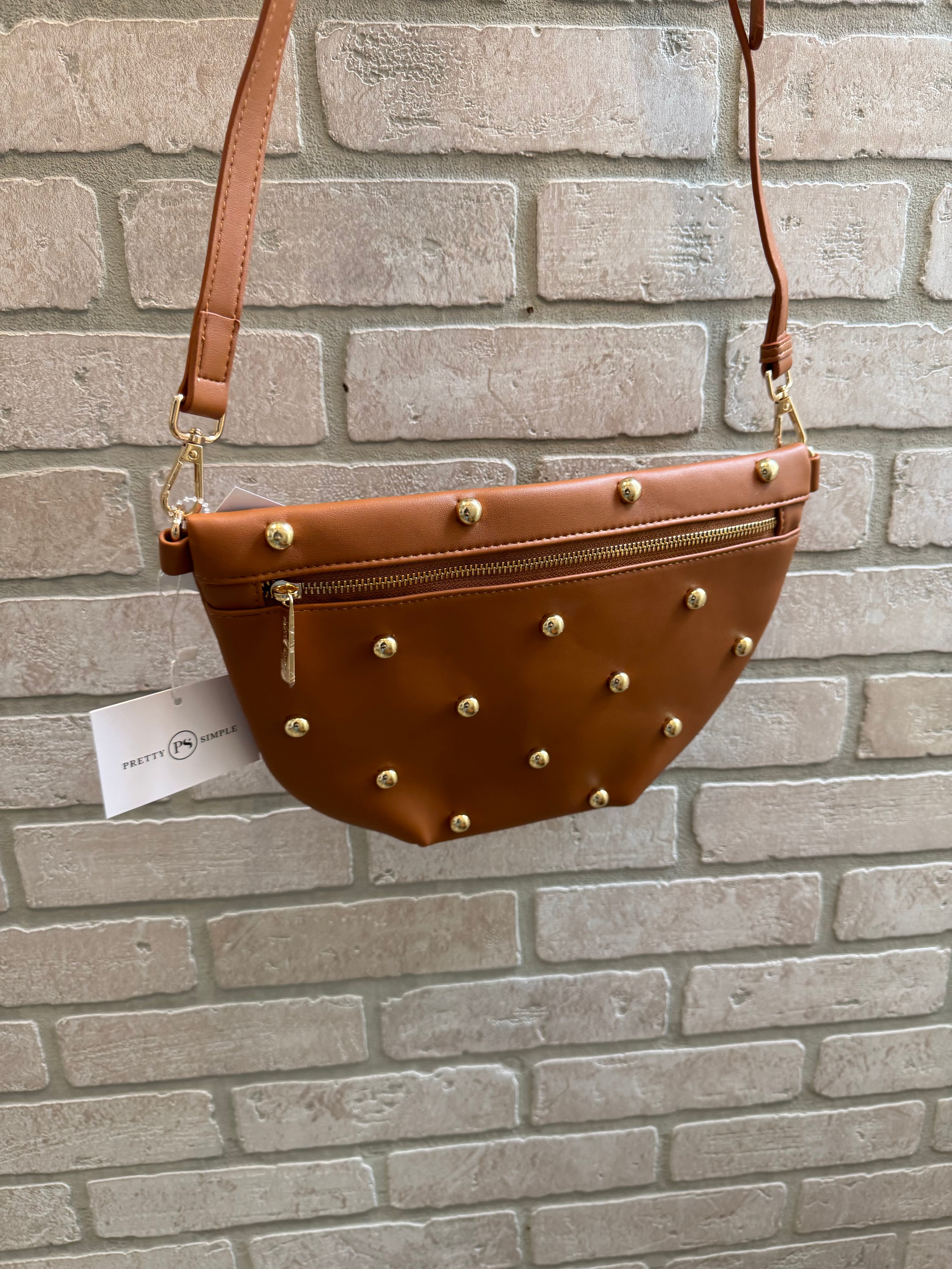 Pretty Simple Westlyn Bum Bag-Brown-Crossbody Purses-pretty simple-The Silo Boutique, Women's Fashion Boutique Located in Warren and Grand Forks North Dakota