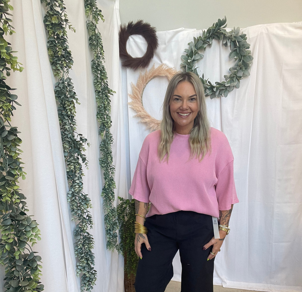 Kay Short Sleeve Tee-Pink-Graphic Tees-hyfve-The Silo Boutique, Women's Fashion Boutique Located in Warren and Grand Forks North Dakota