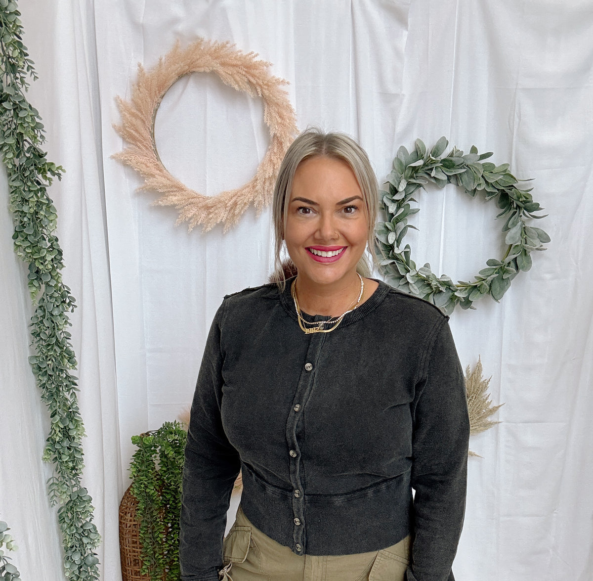 Beth Mineral Wash Cardigan-Long Sleeve Tops-eesome-The Silo Boutique, Women's Fashion Boutique Located in Warren and Grand Forks North Dakota