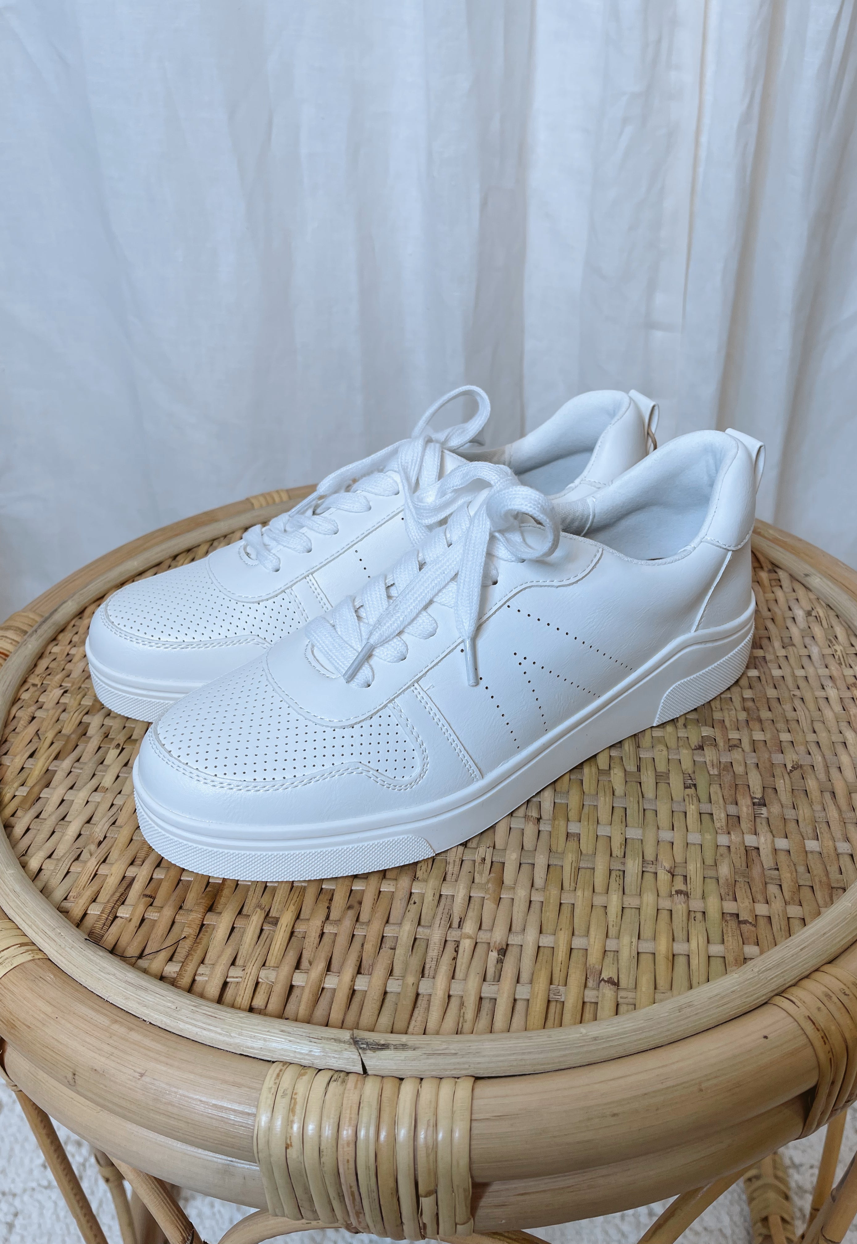 Mia Alta White Sneaker-Sneakers-MIA-The Silo Boutique, Women's Fashion Boutique Located in Warren and Grand Forks North Dakota